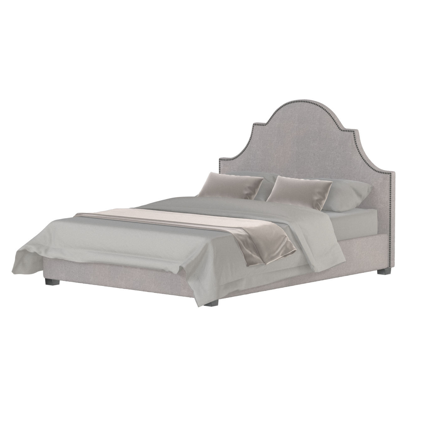 Ariana Double Bed with Elegant Headboard