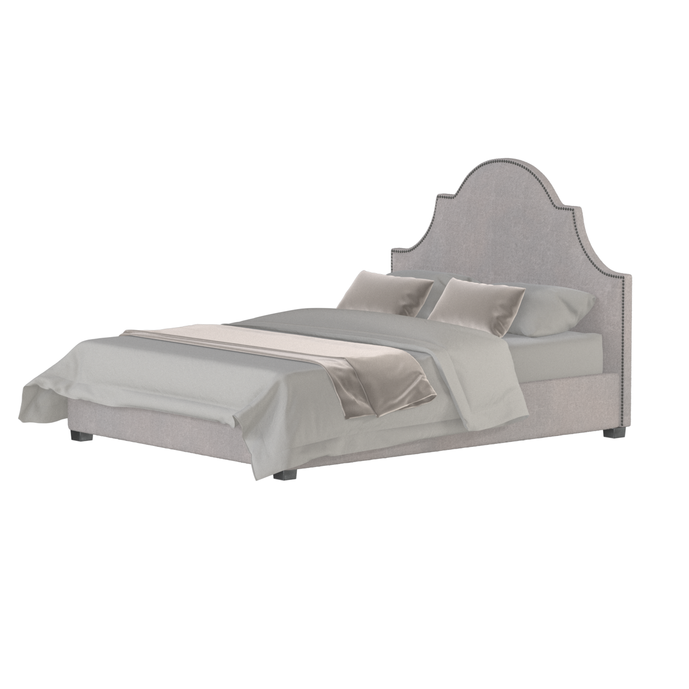 Ariana Double Bed with Elegant Headboard