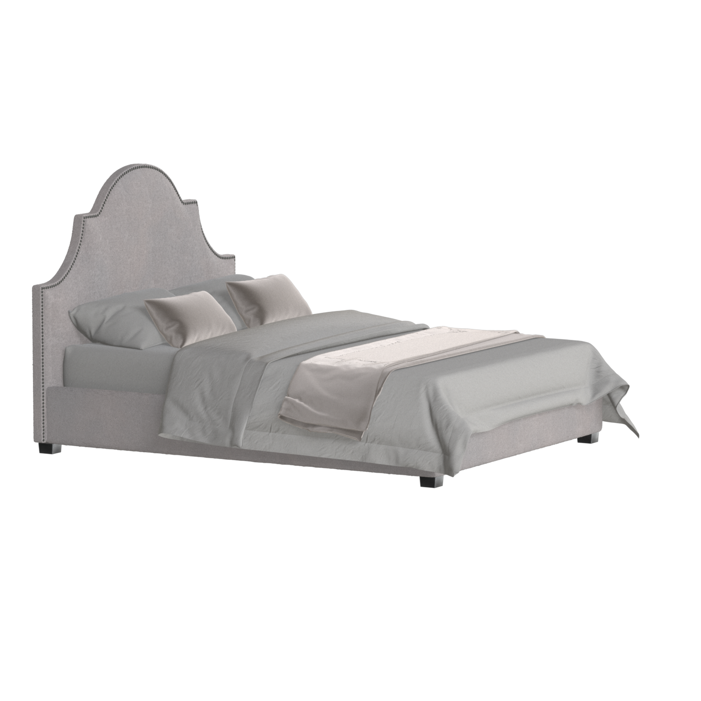 Ariana Double Bed with Elegant Headboard