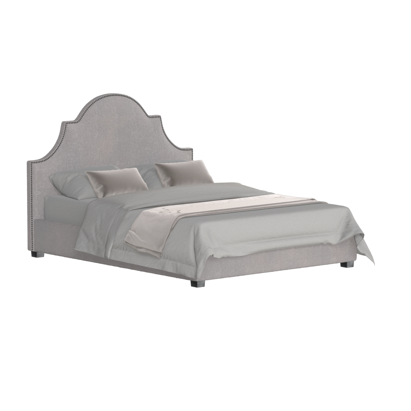Ariana Double Bed with Elegant Headboard