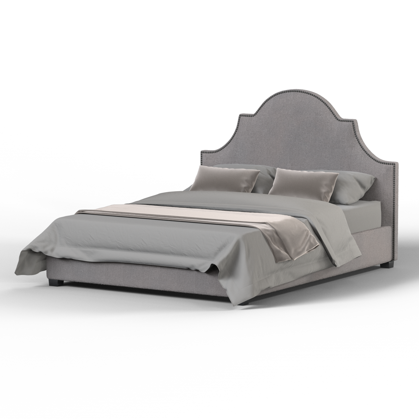 Ariana Double Bed with Elegant Headboard