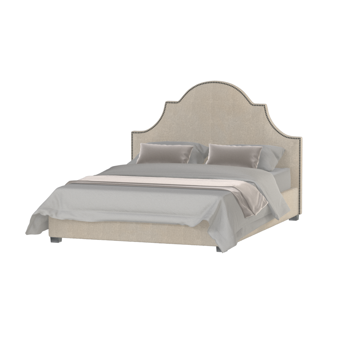 Ariana Double Bed with Elegant Headboard