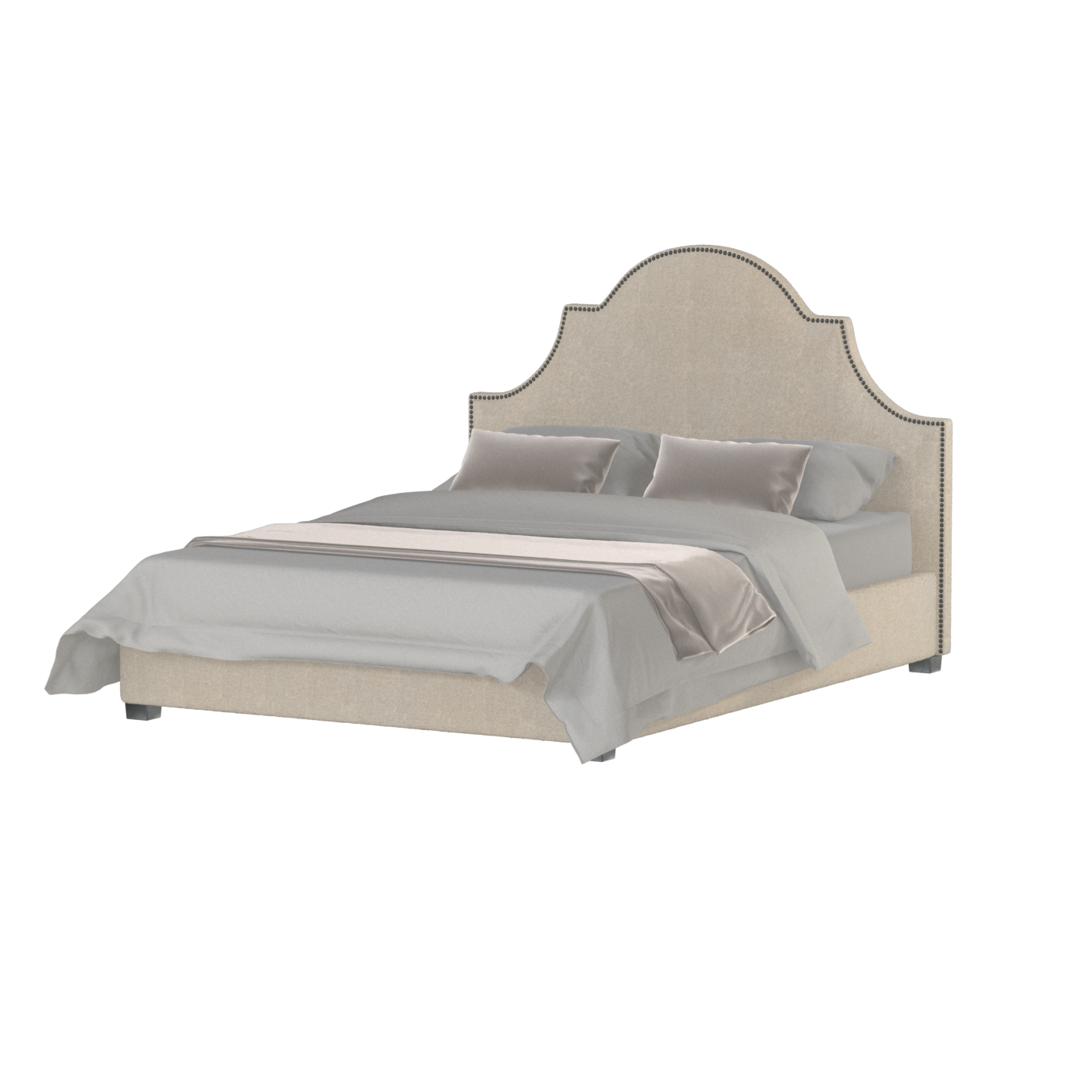 Ariana Double Bed with Elegant Headboard