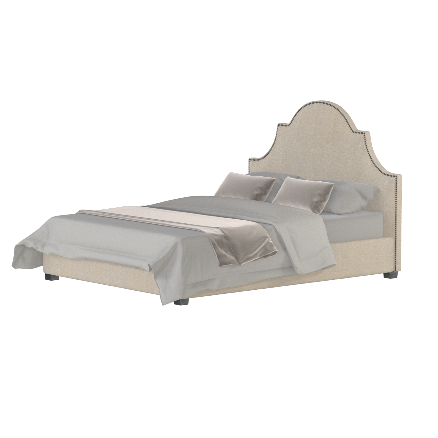 Ariana Double Bed with Elegant Headboard