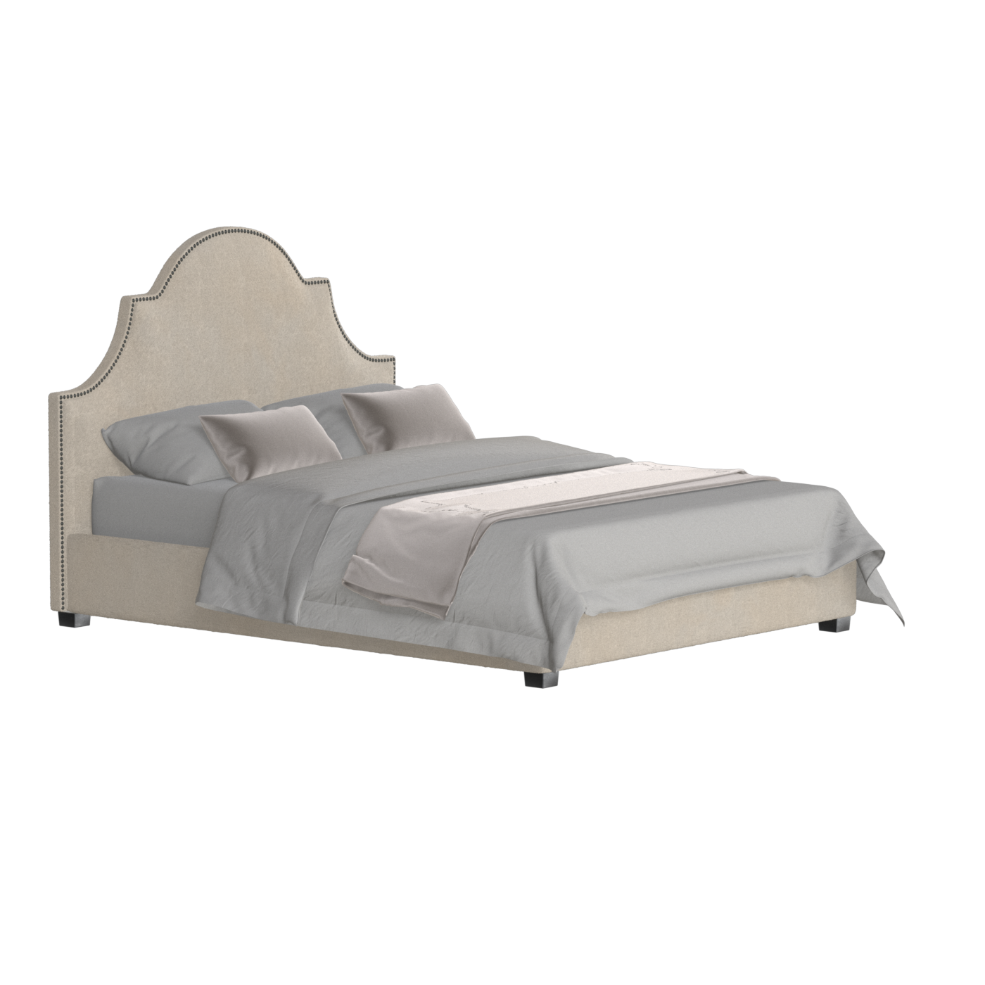 Ariana Double Bed with Elegant Headboard