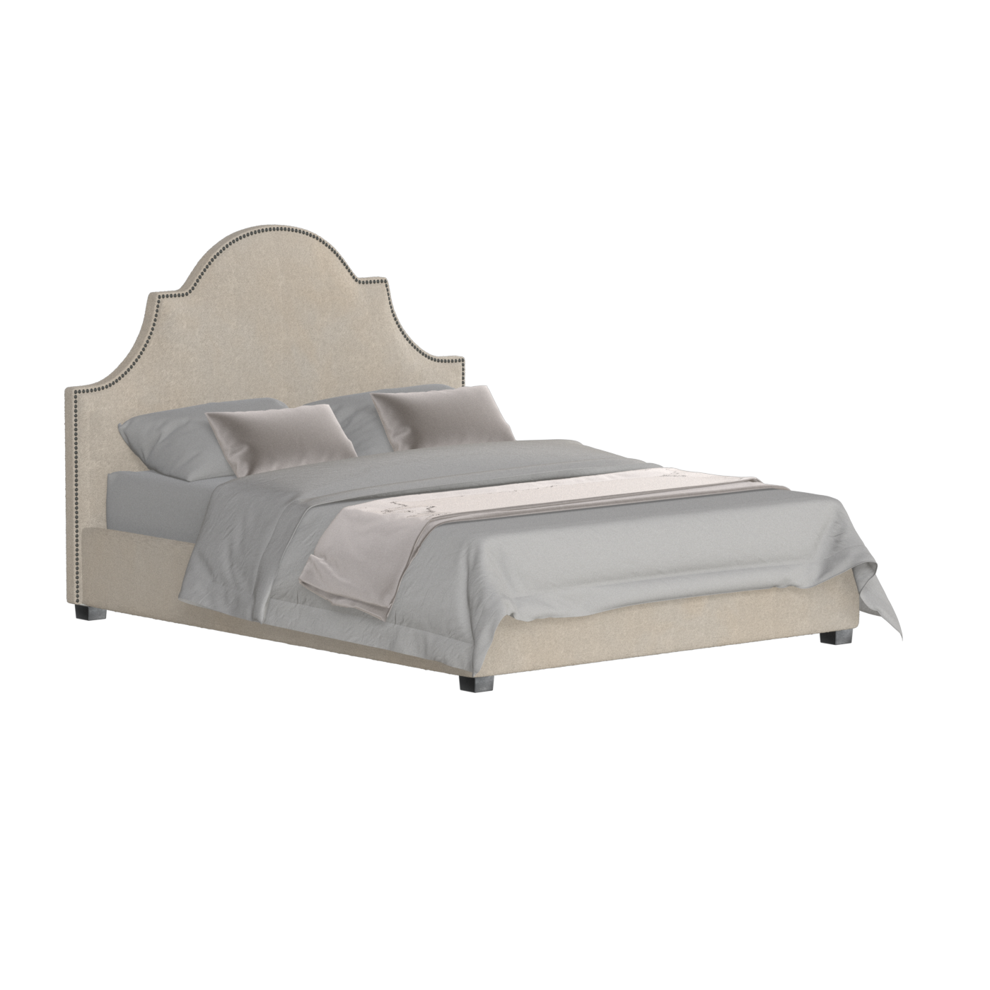Ariana Double Bed with Elegant Headboard