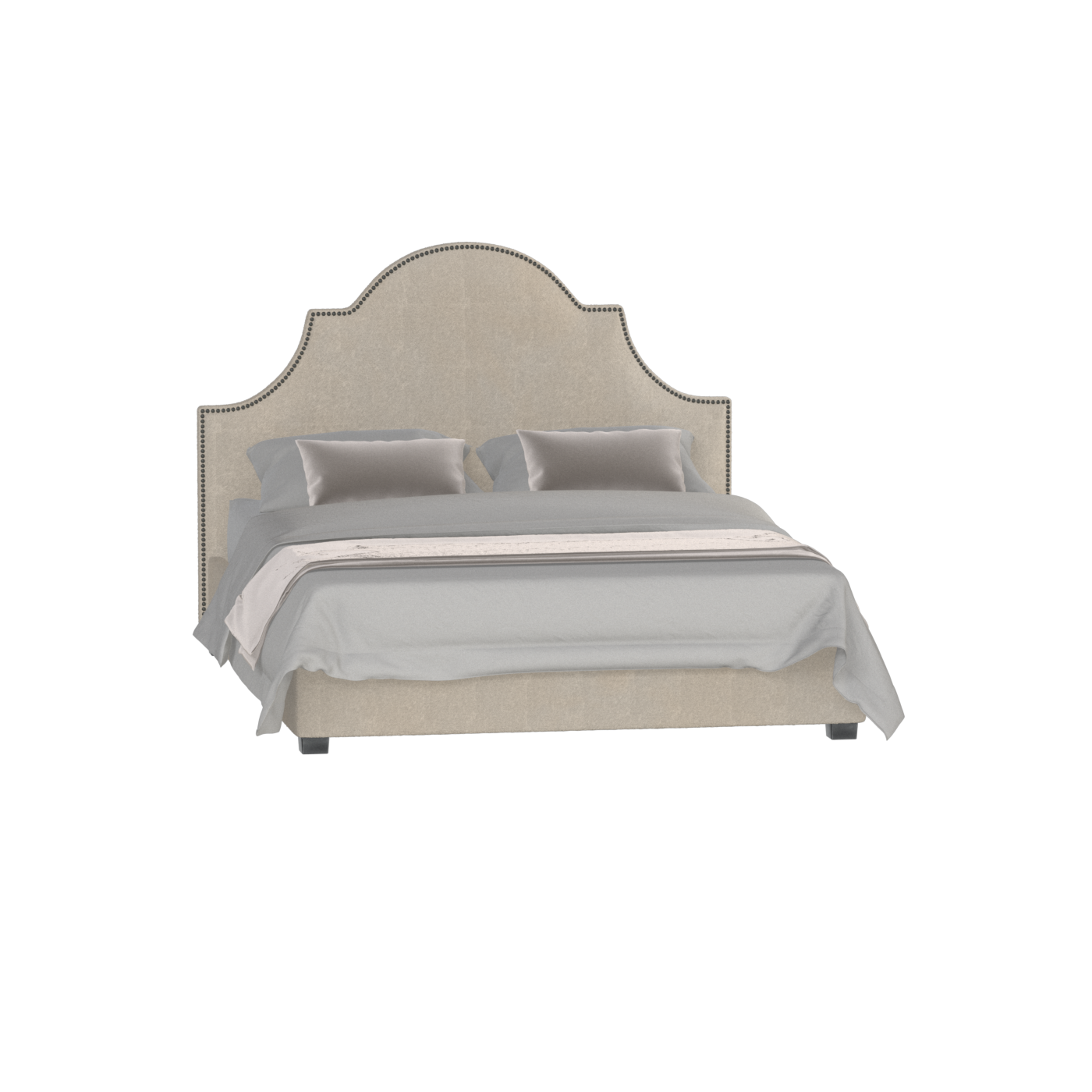 Ariana Double Bed with Elegant Headboard