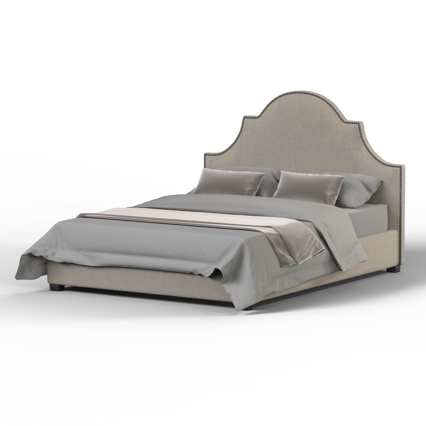 Ariana Double Bed with Elegant Headboard