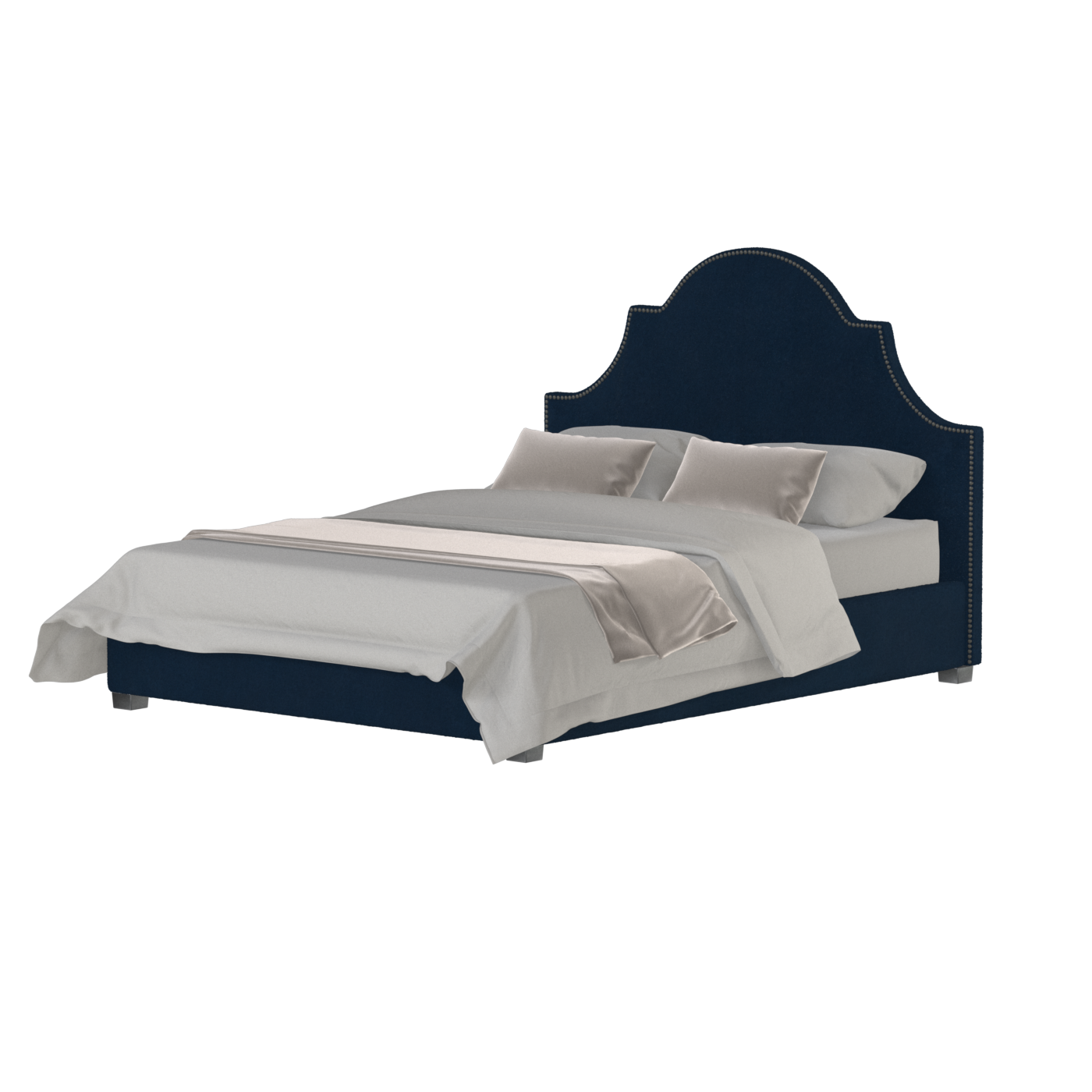 Ariana Double Bed with Elegant Headboard