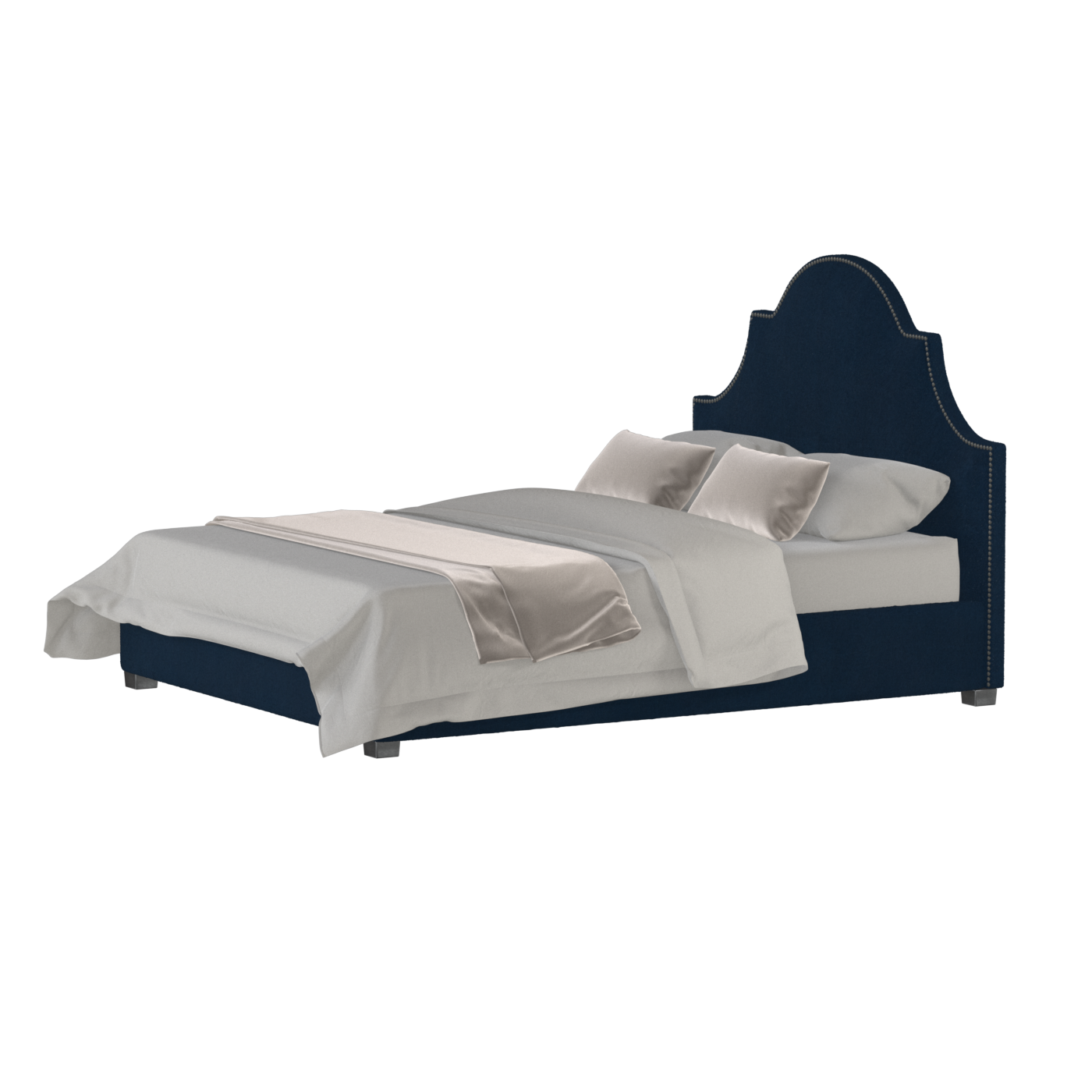 Ariana Double Bed with Elegant Headboard