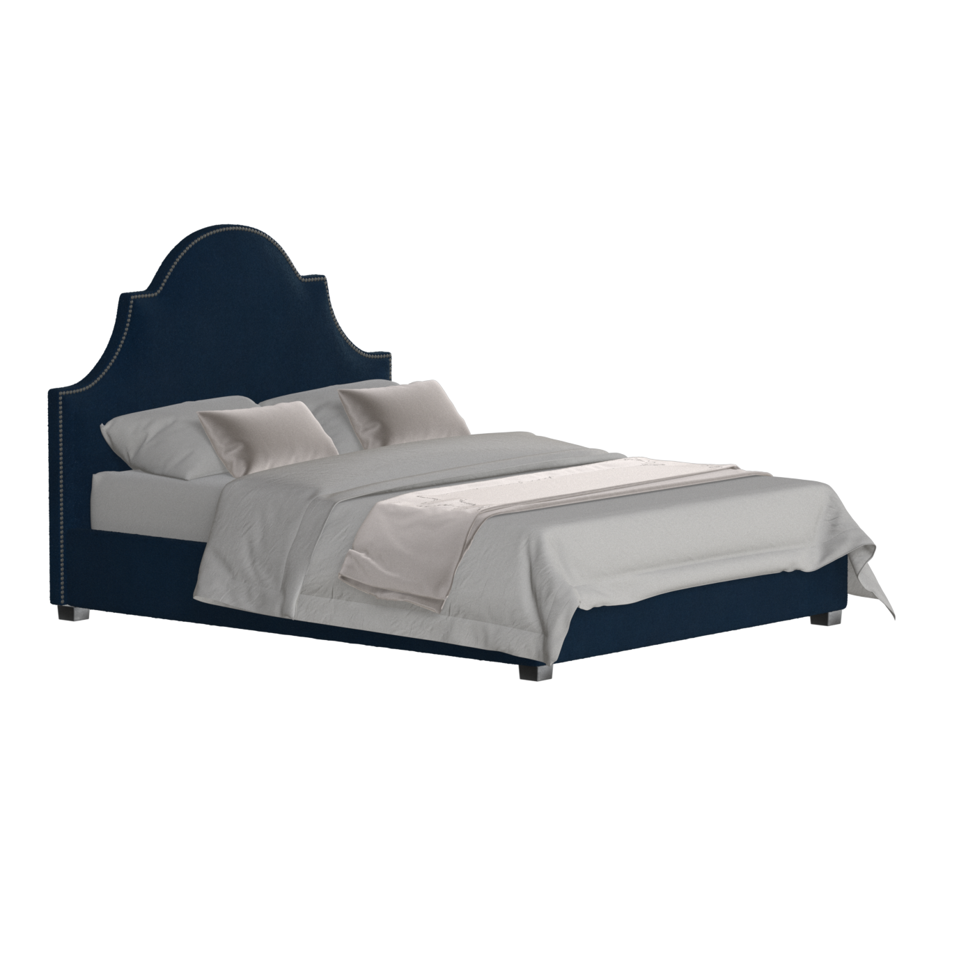 Ariana Double Bed with Elegant Headboard