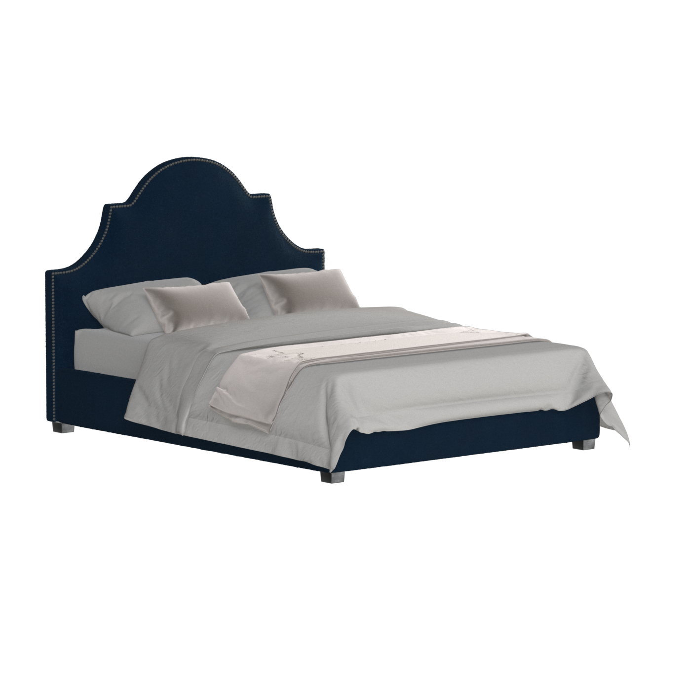 Ariana Double Bed with Elegant Headboard