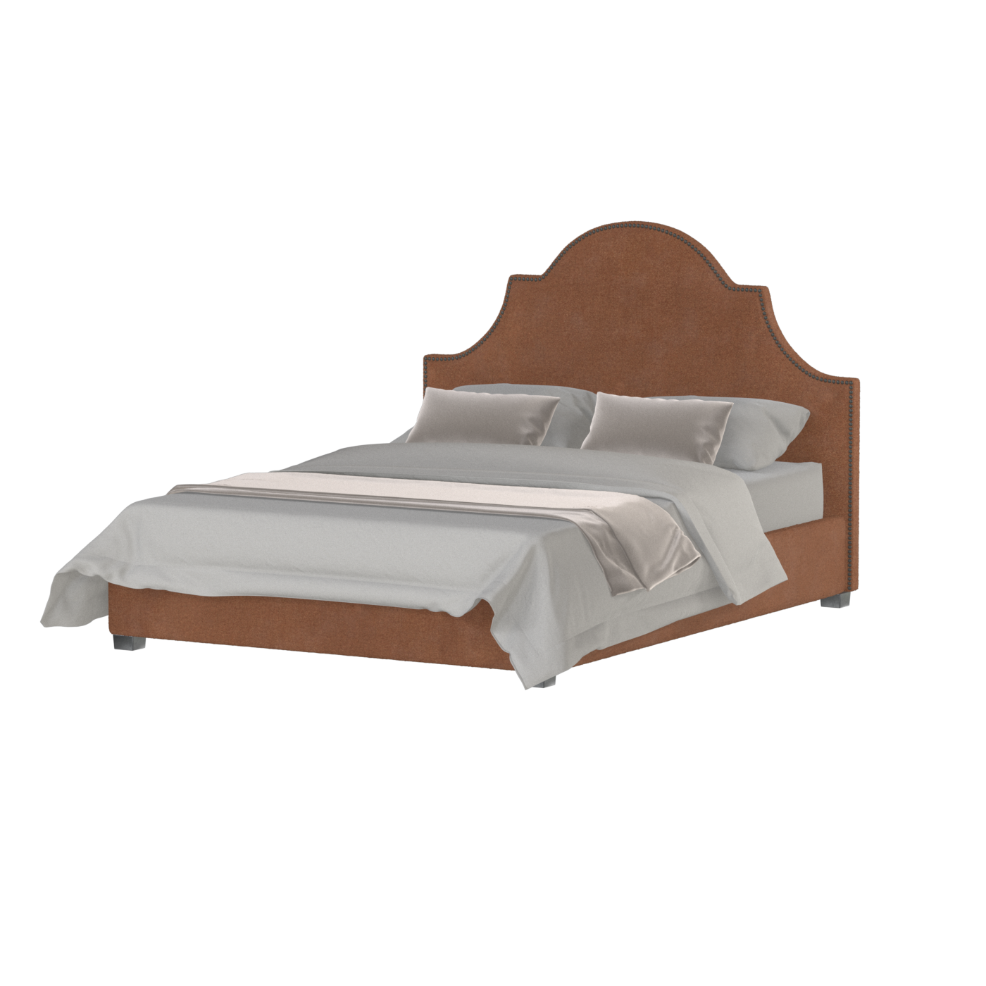 Ariana Double Bed with Elegant Headboard