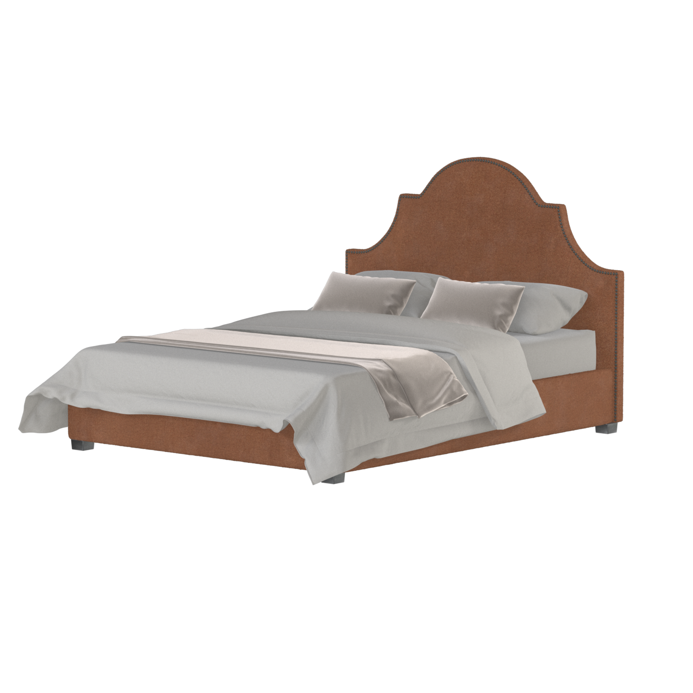 Ariana Double Bed with Elegant Headboard