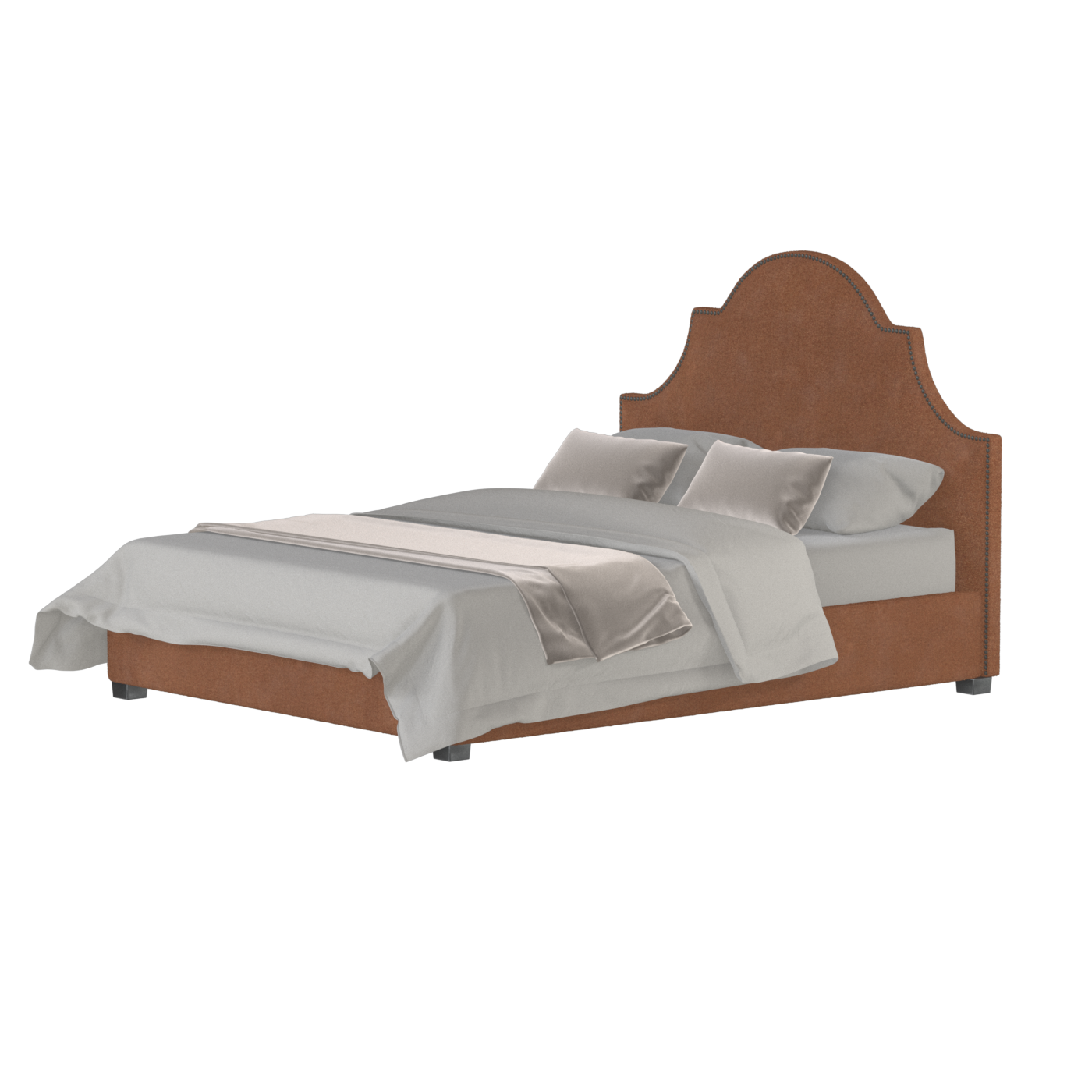 Ariana Double Bed with Elegant Headboard