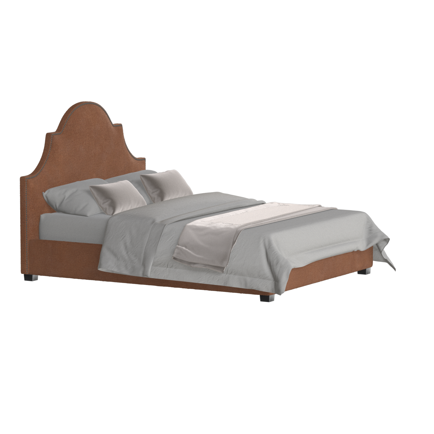 Ariana Double Bed with Elegant Headboard