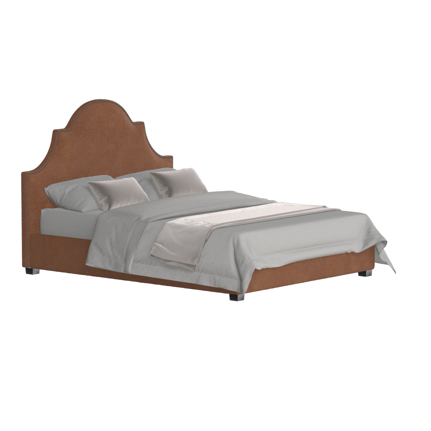 Ariana Double Bed with Elegant Headboard