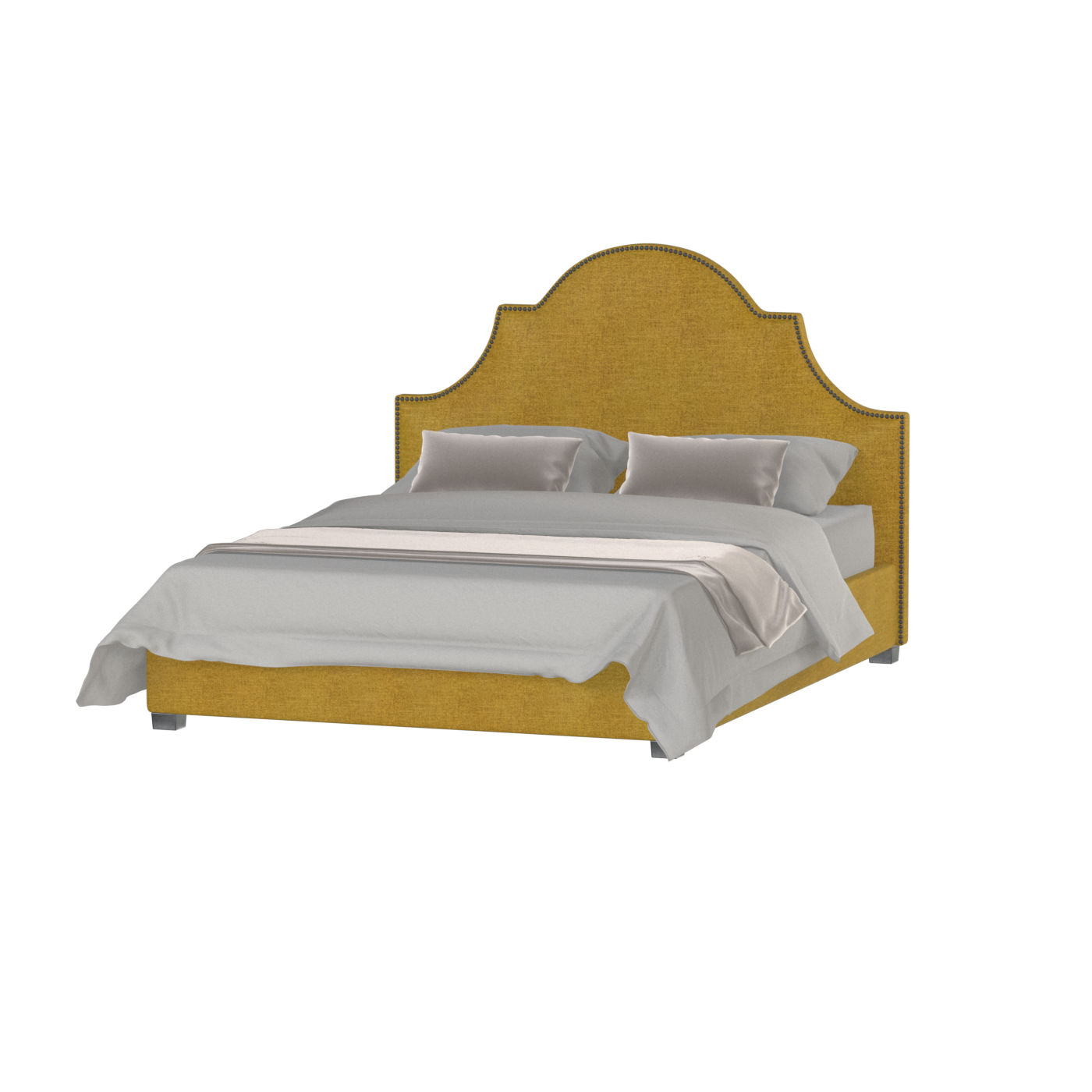 Ariana Double Bed with Elegant Headboard