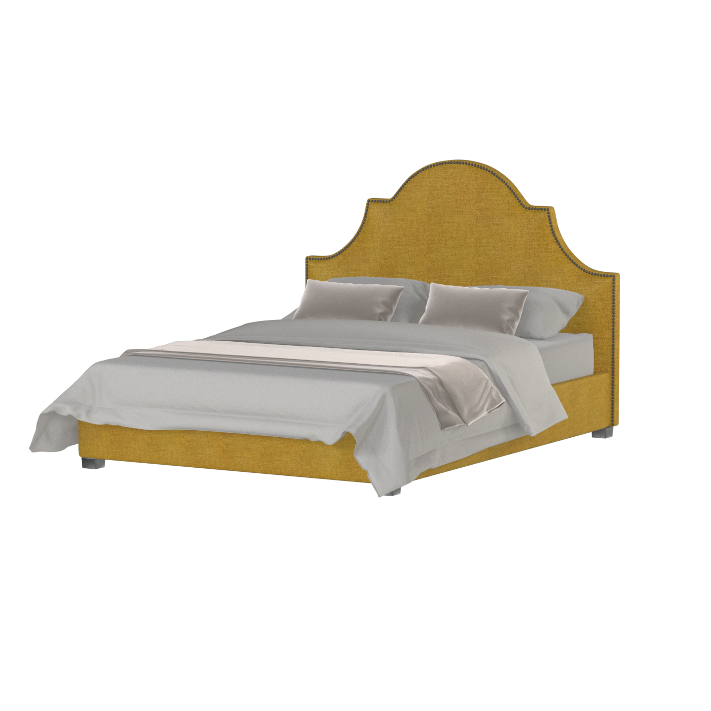 Ariana Double Bed with Elegant Headboard