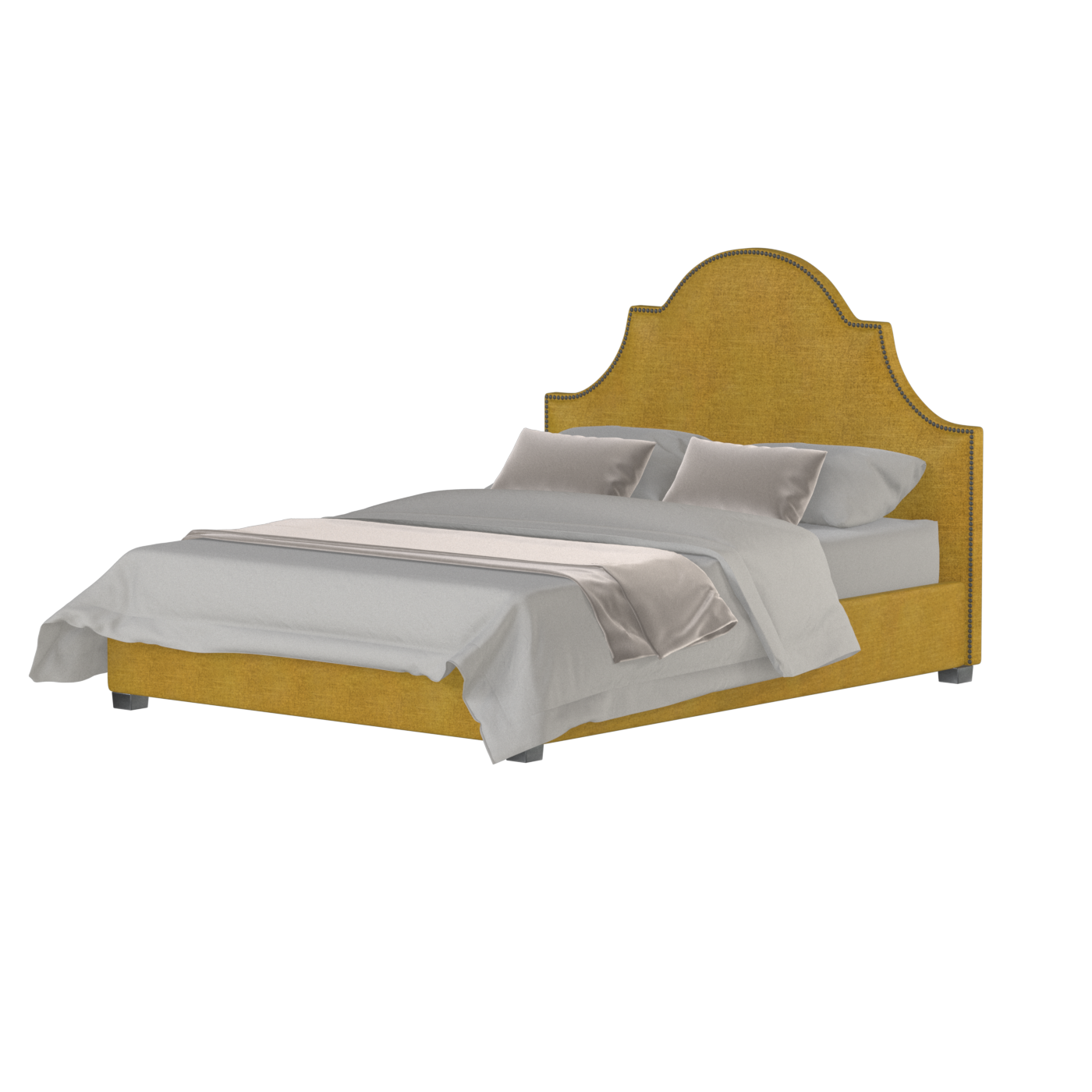 Ariana Double Bed with Elegant Headboard