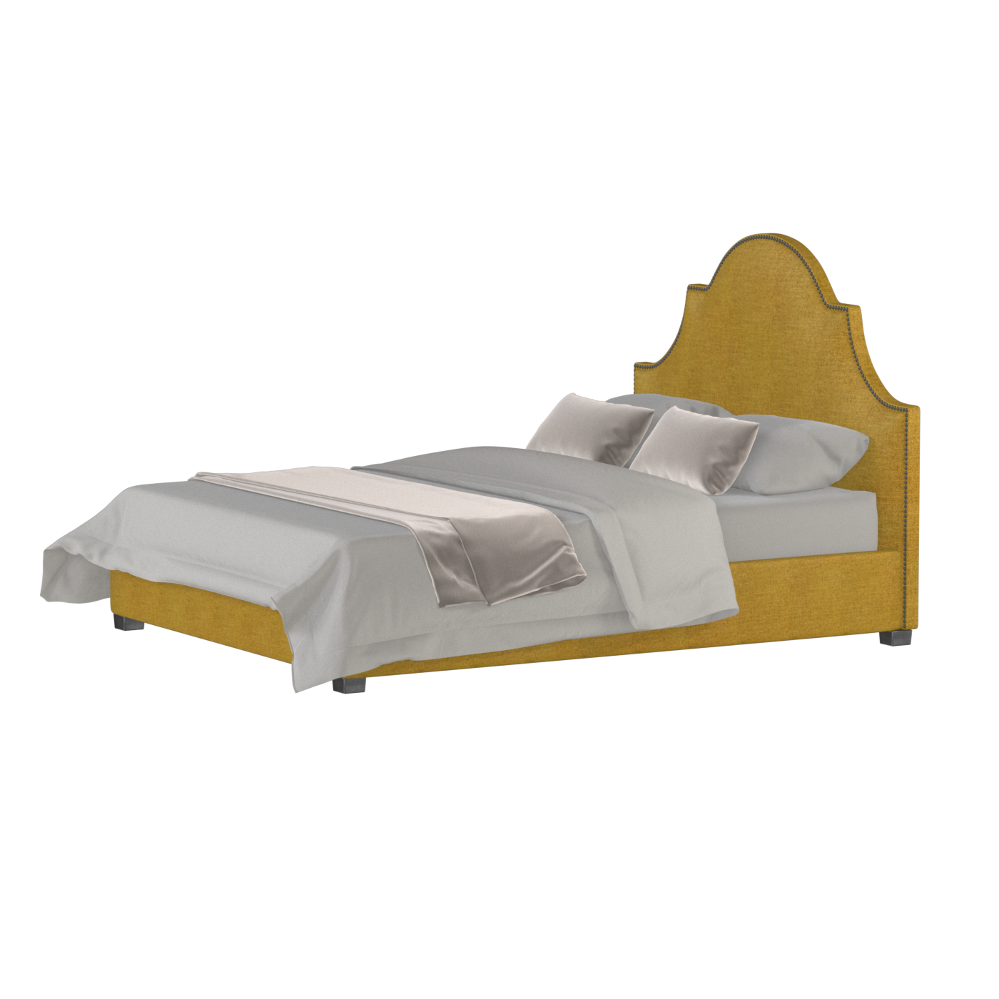Ariana Double Bed with Elegant Headboard
