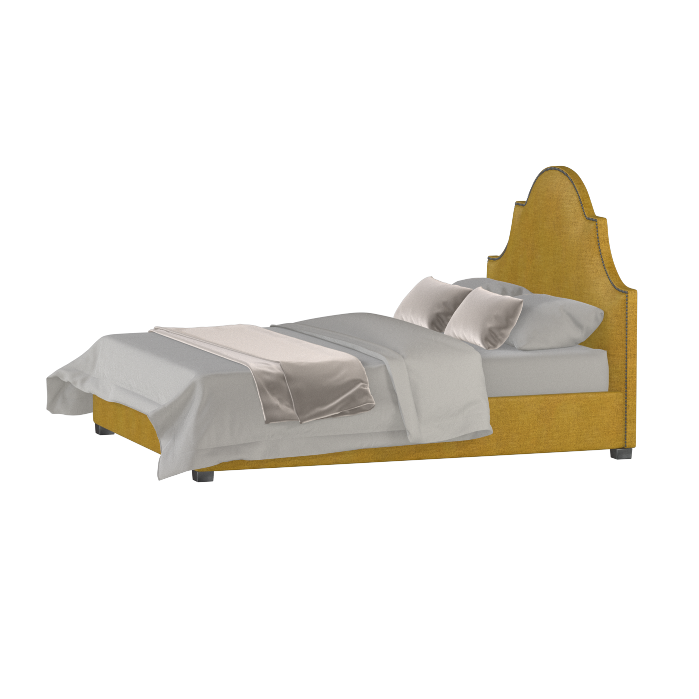 Ariana Double Bed with Elegant Headboard