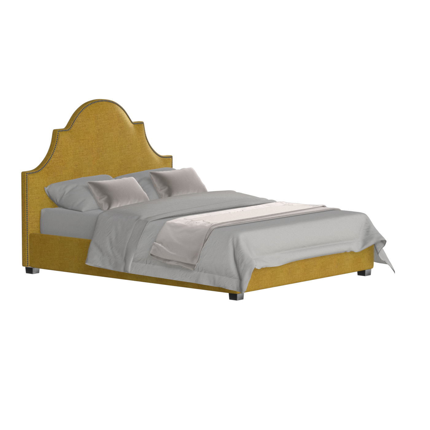 Ariana Double Bed with Elegant Headboard