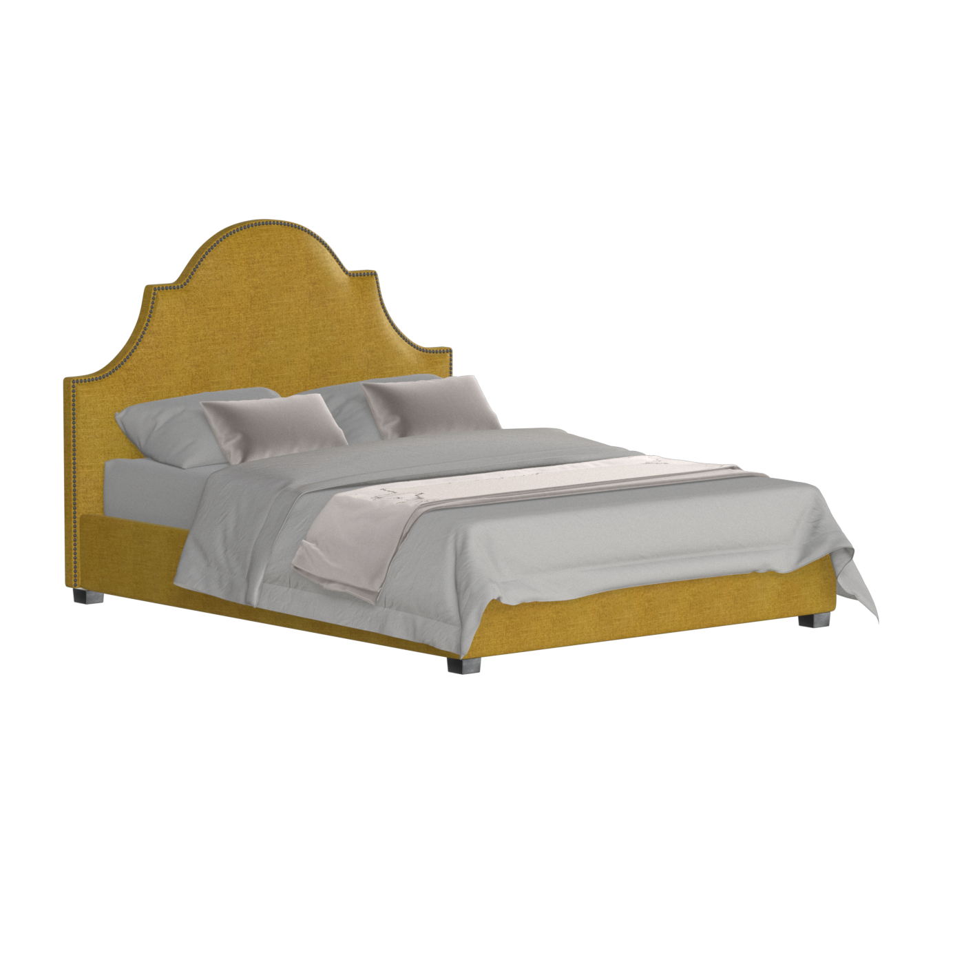 Ariana Double Bed with Elegant Headboard