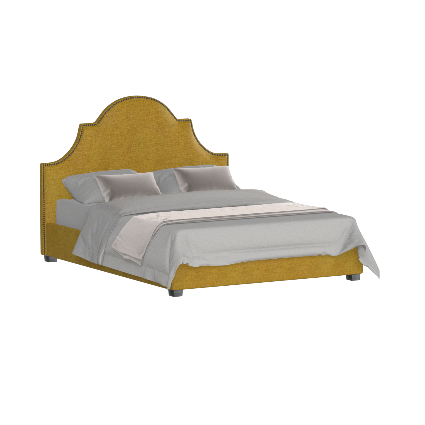 Ariana Double Bed with Elegant Headboard