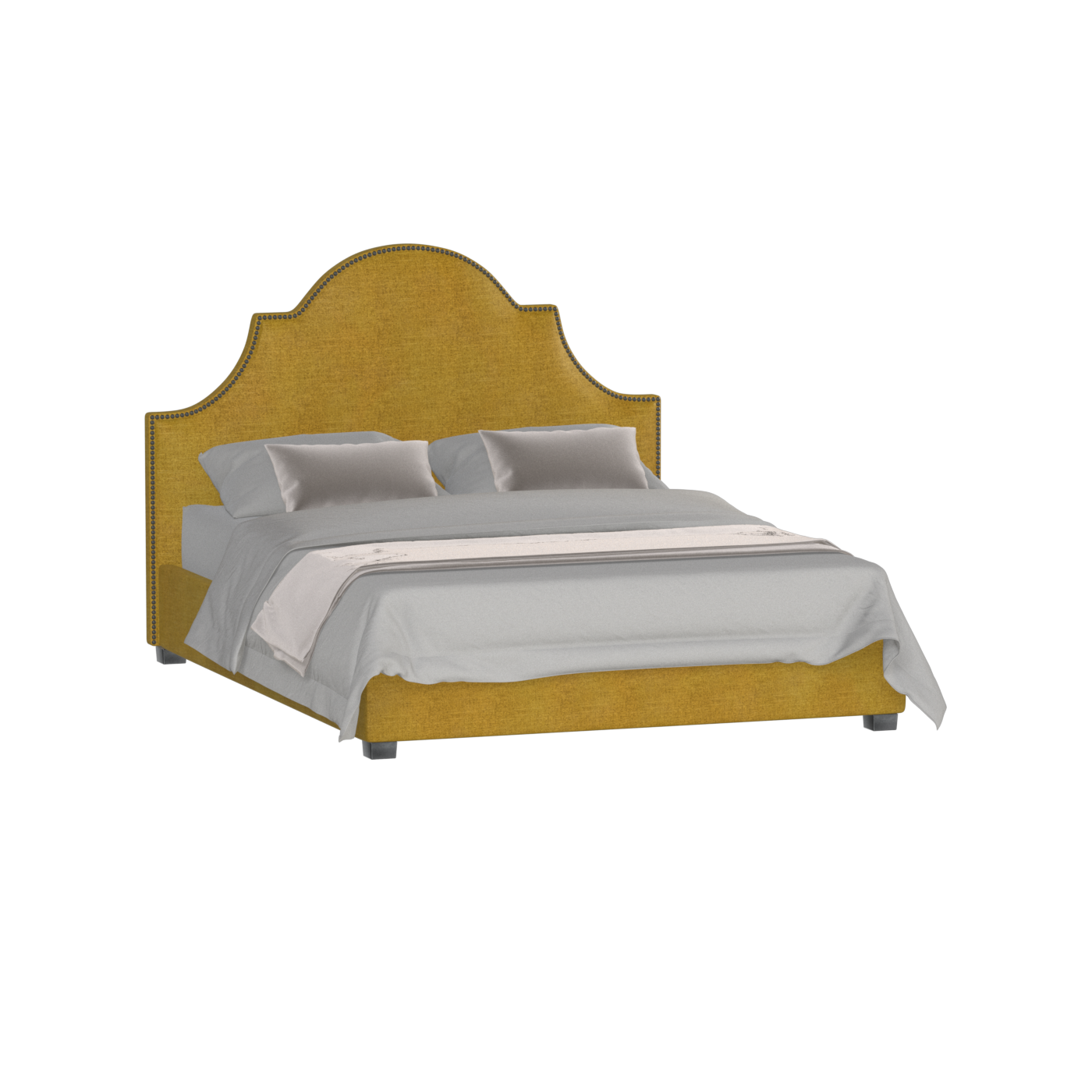 Ariana Double Bed with Elegant Headboard
