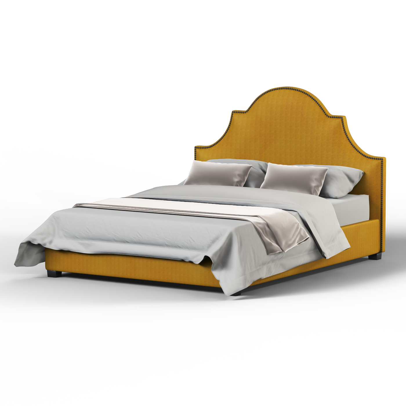 Ariana Double Bed with Elegant Headboard