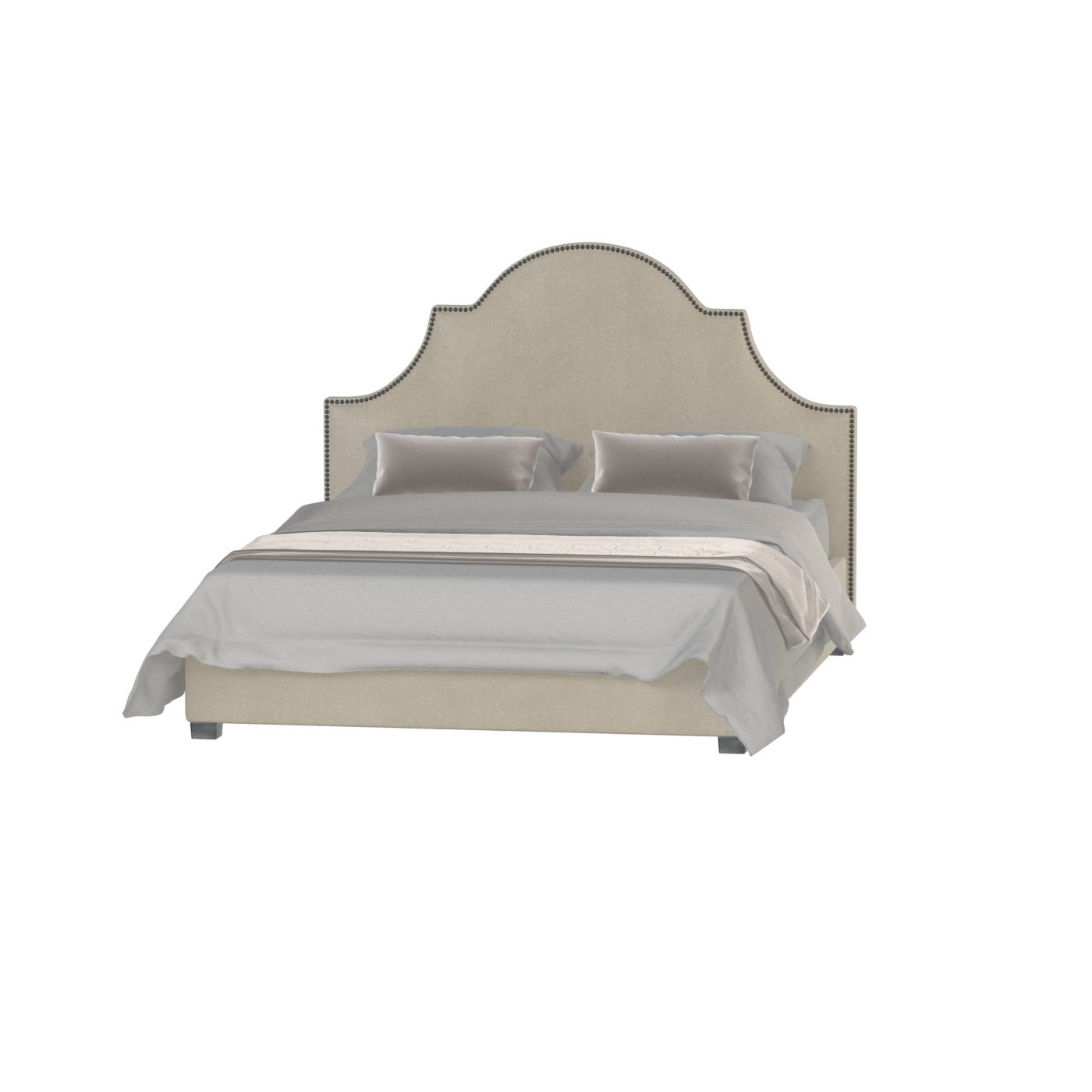Ariana Double Bed with Elegant Headboard