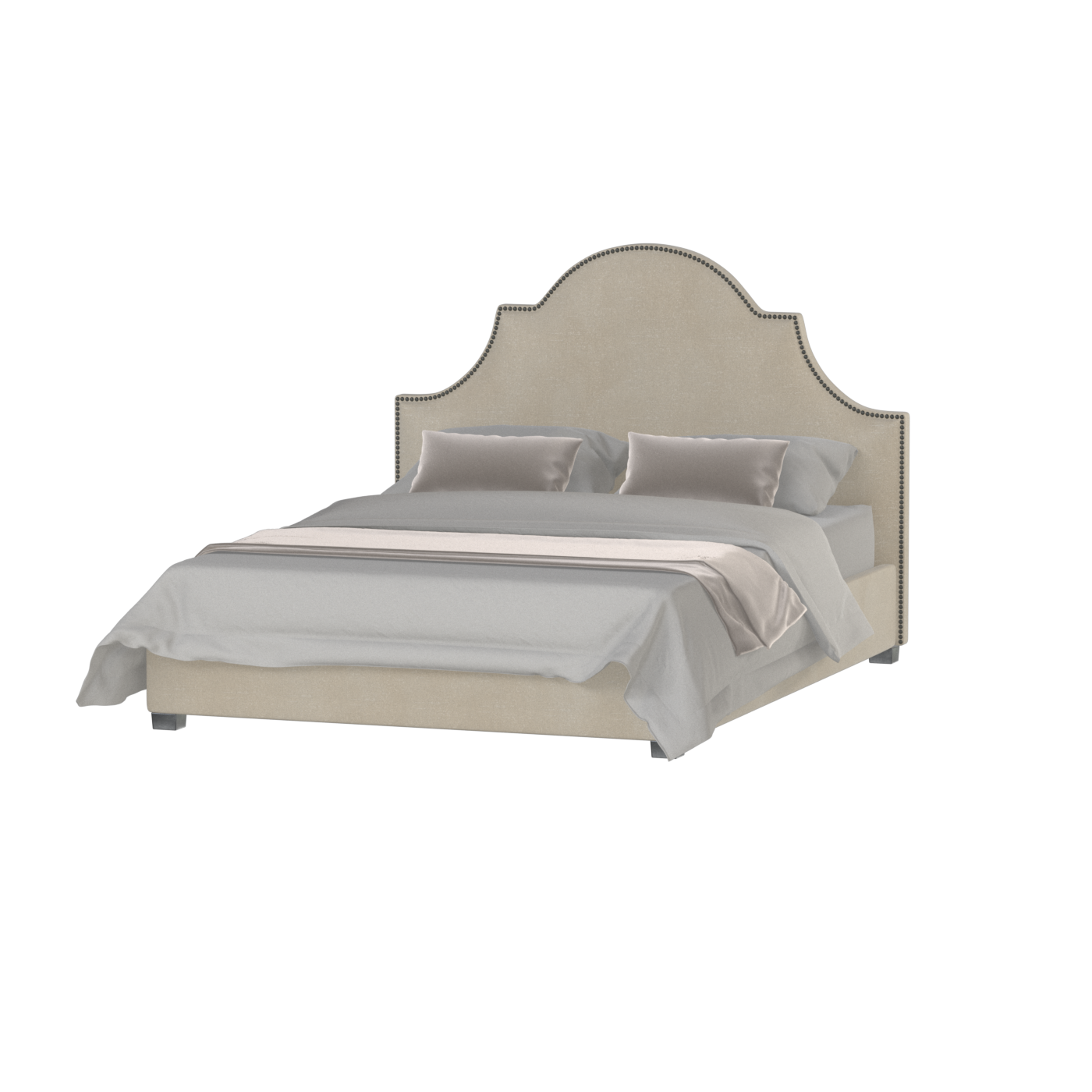 Ariana Double Bed with Elegant Headboard