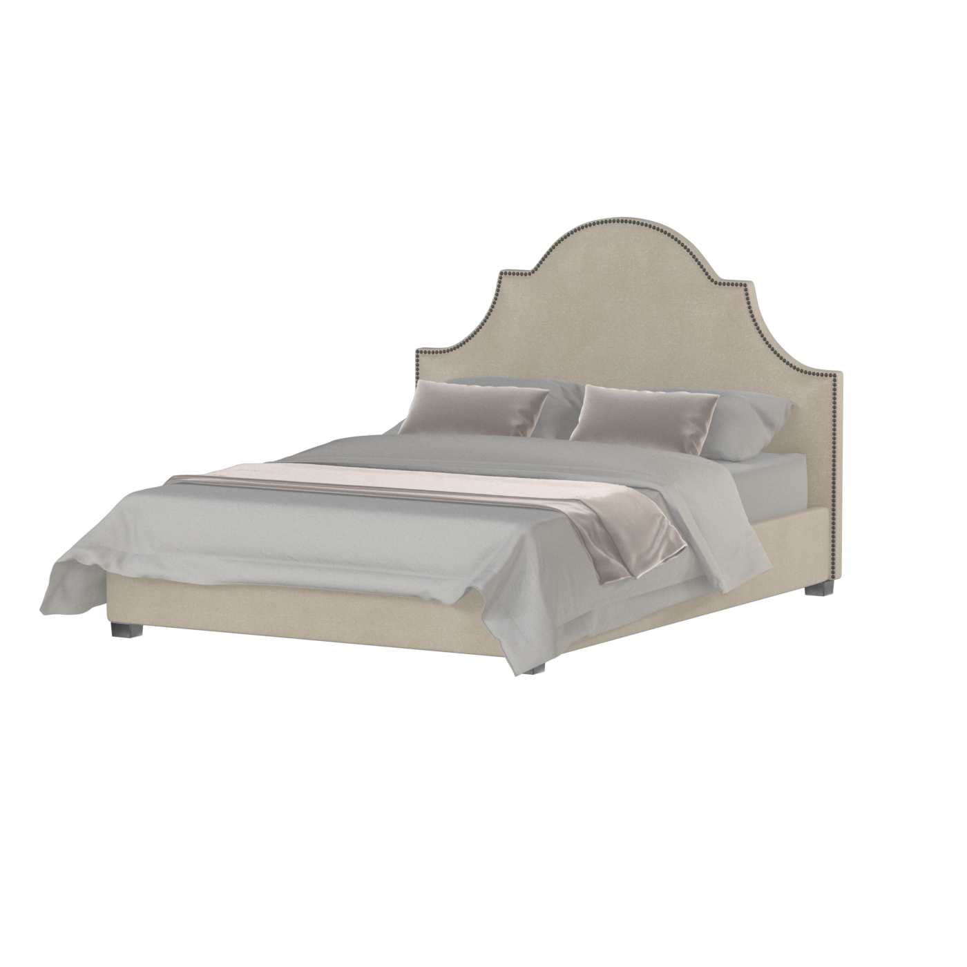 Ariana Double Bed with Elegant Headboard
