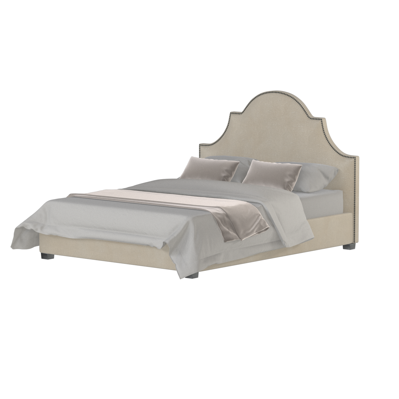 Ariana Double Bed with Elegant Headboard
