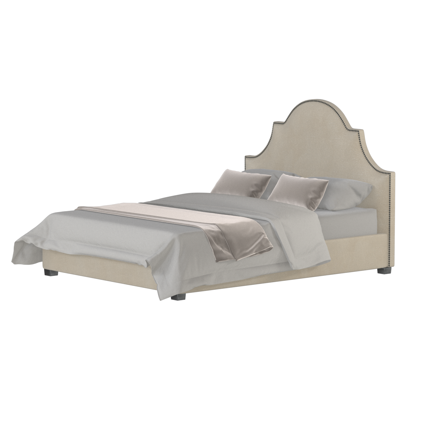 Ariana Double Bed with Elegant Headboard