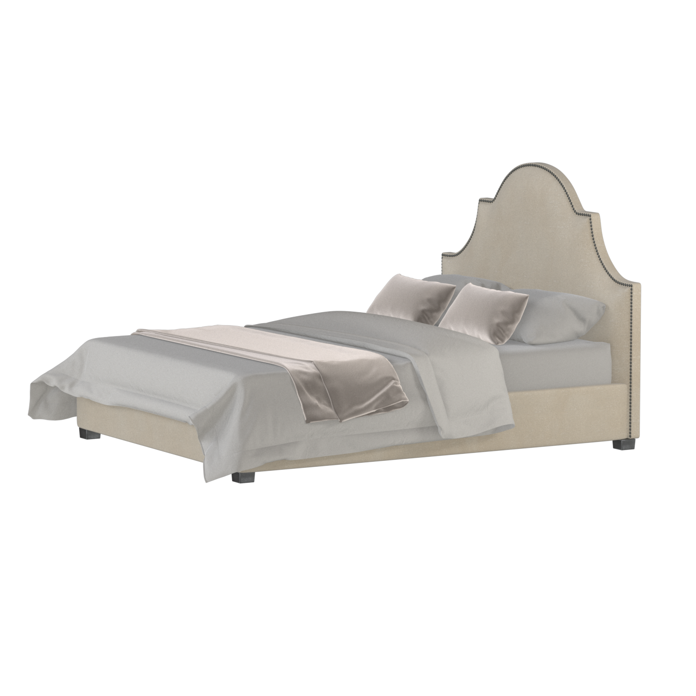 Ariana Double Bed with Elegant Headboard