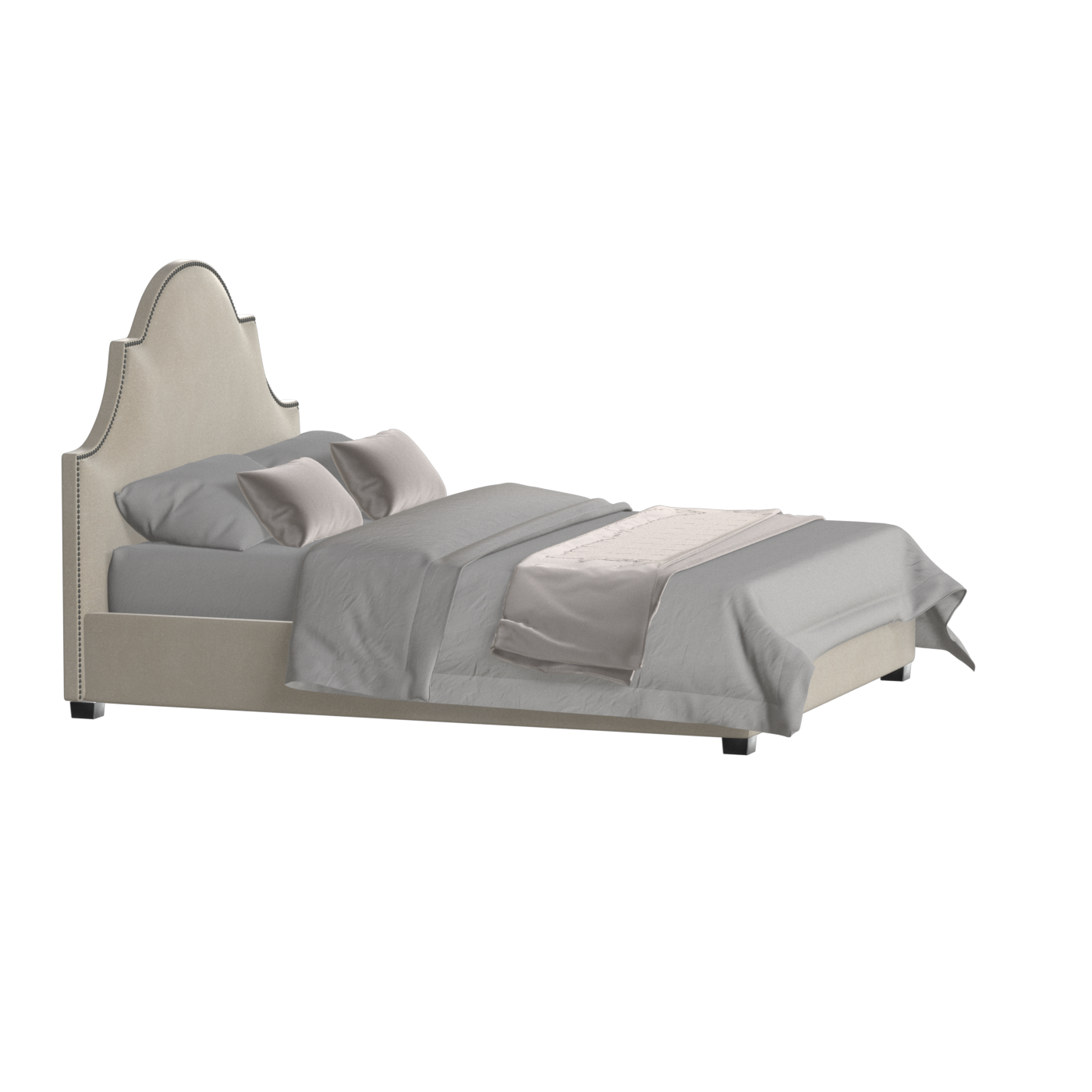Ariana Double Bed with Elegant Headboard