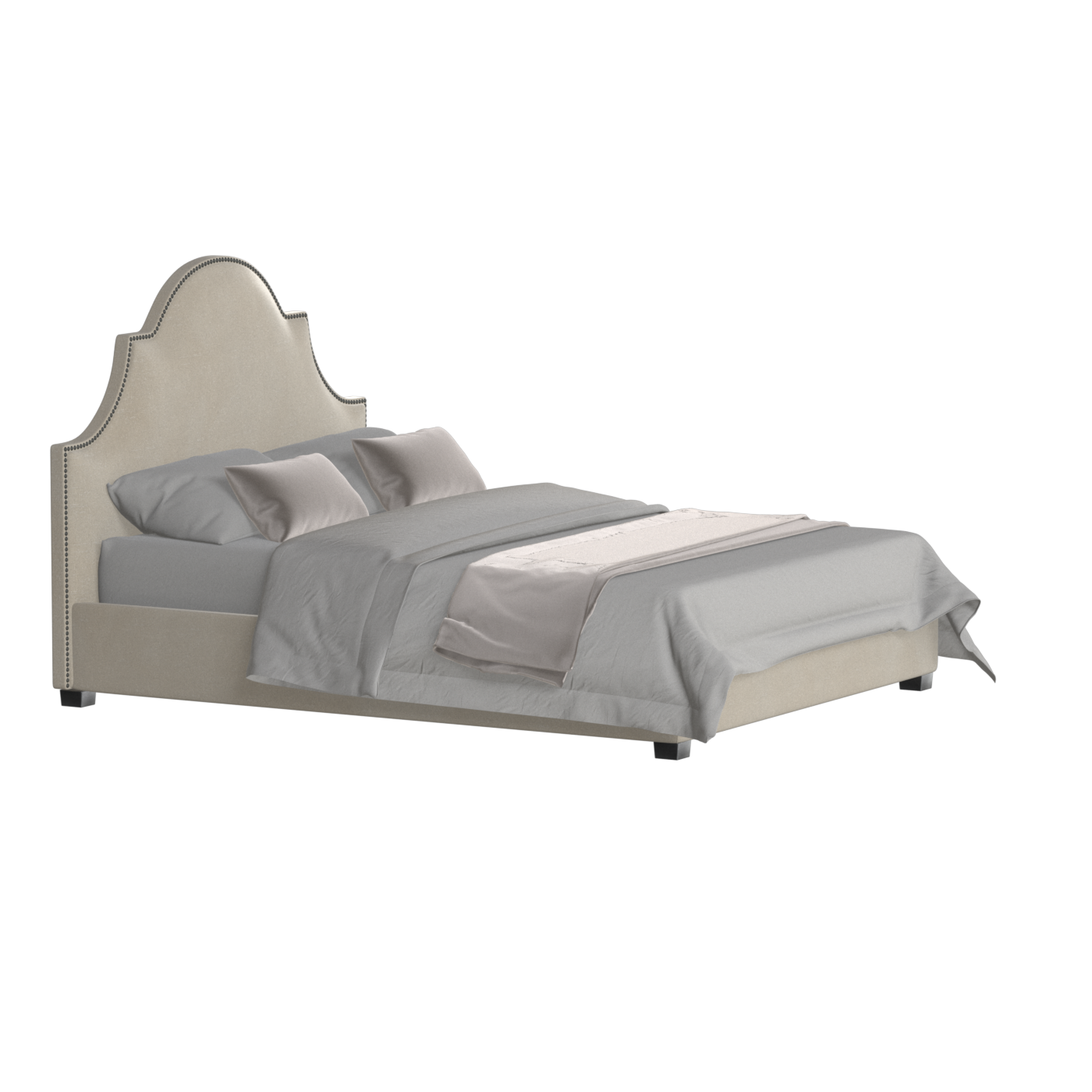 Ariana Double Bed with Elegant Headboard