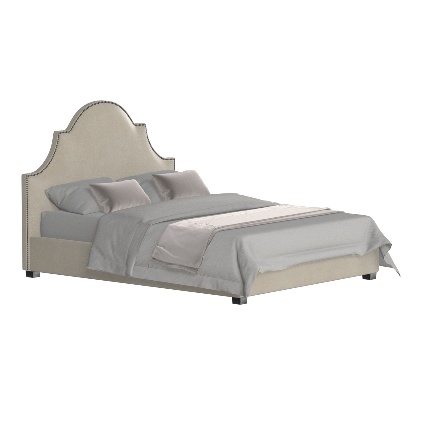 Ariana Double Bed with Elegant Headboard