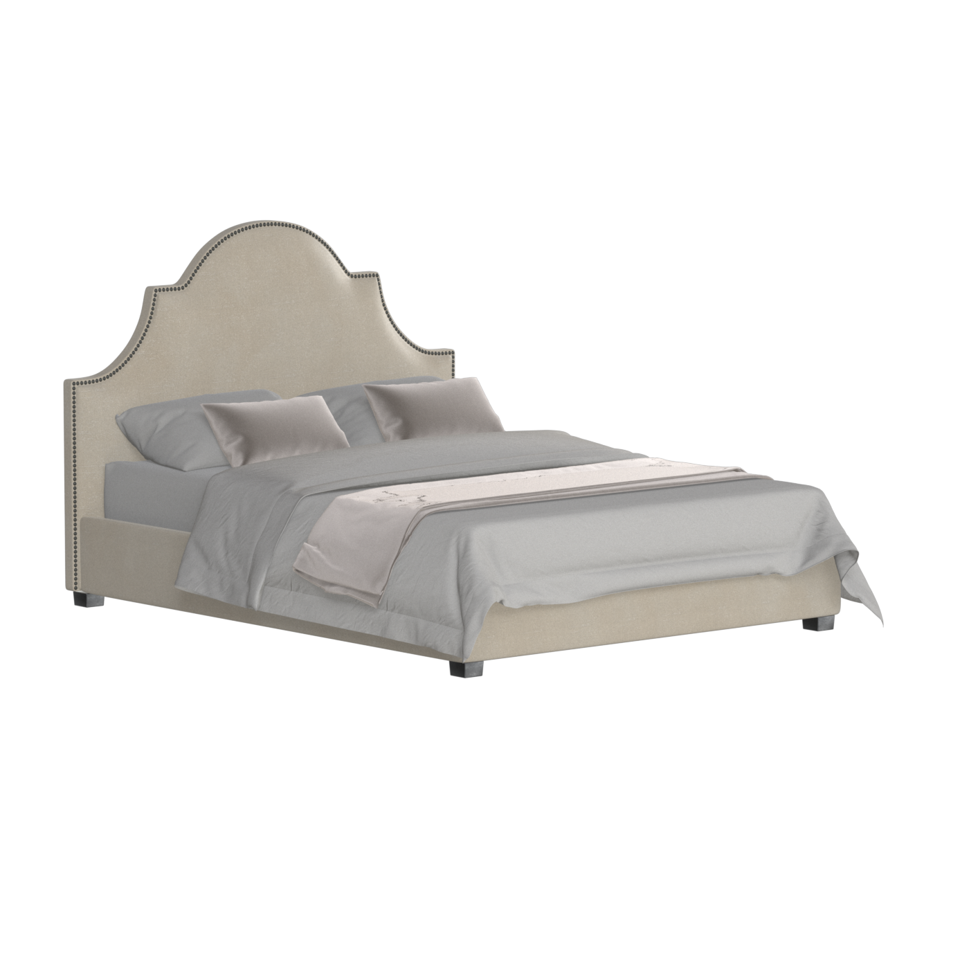 Ariana Double Bed with Elegant Headboard