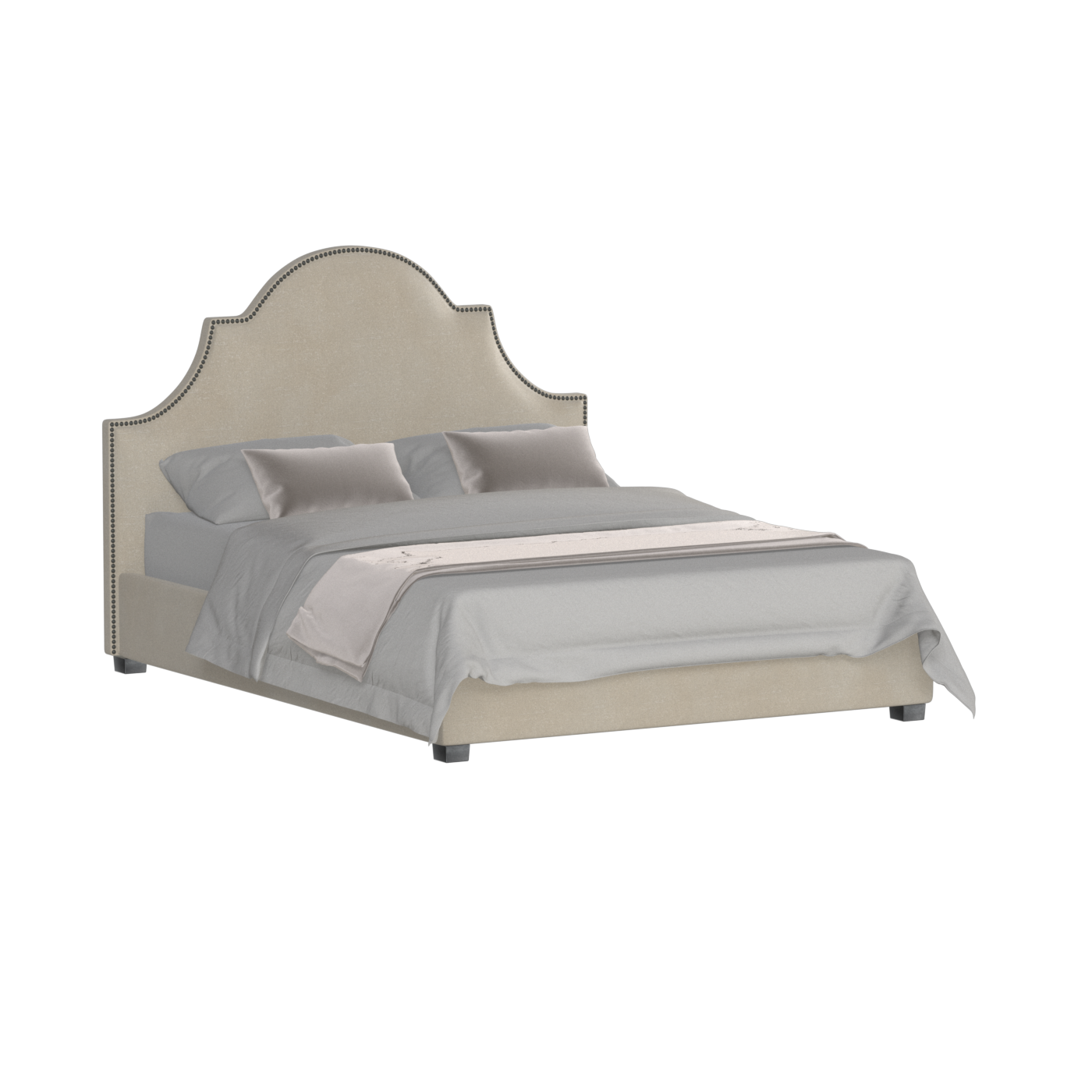 Ariana Double Bed with Elegant Headboard