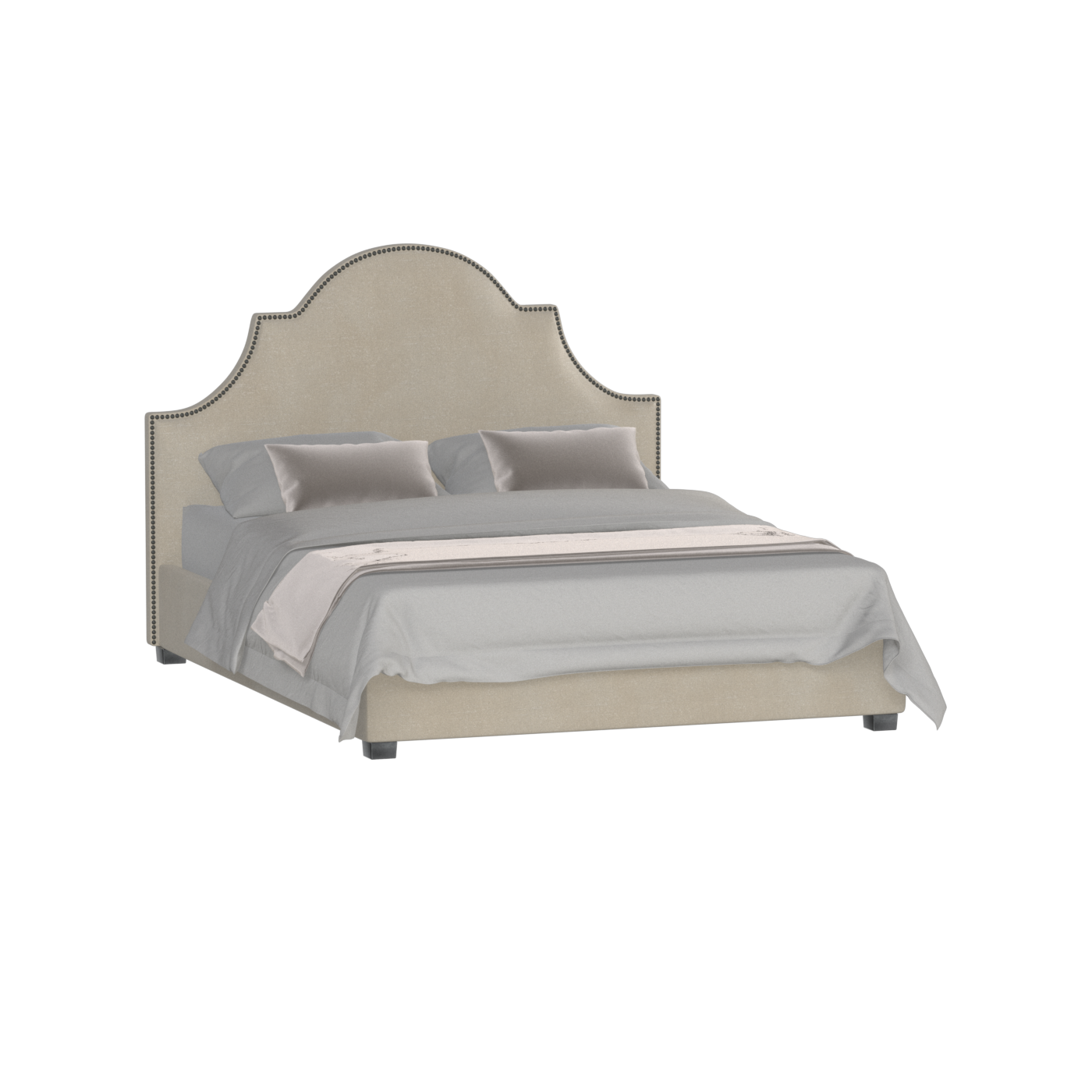 Ariana Double Bed with Elegant Headboard