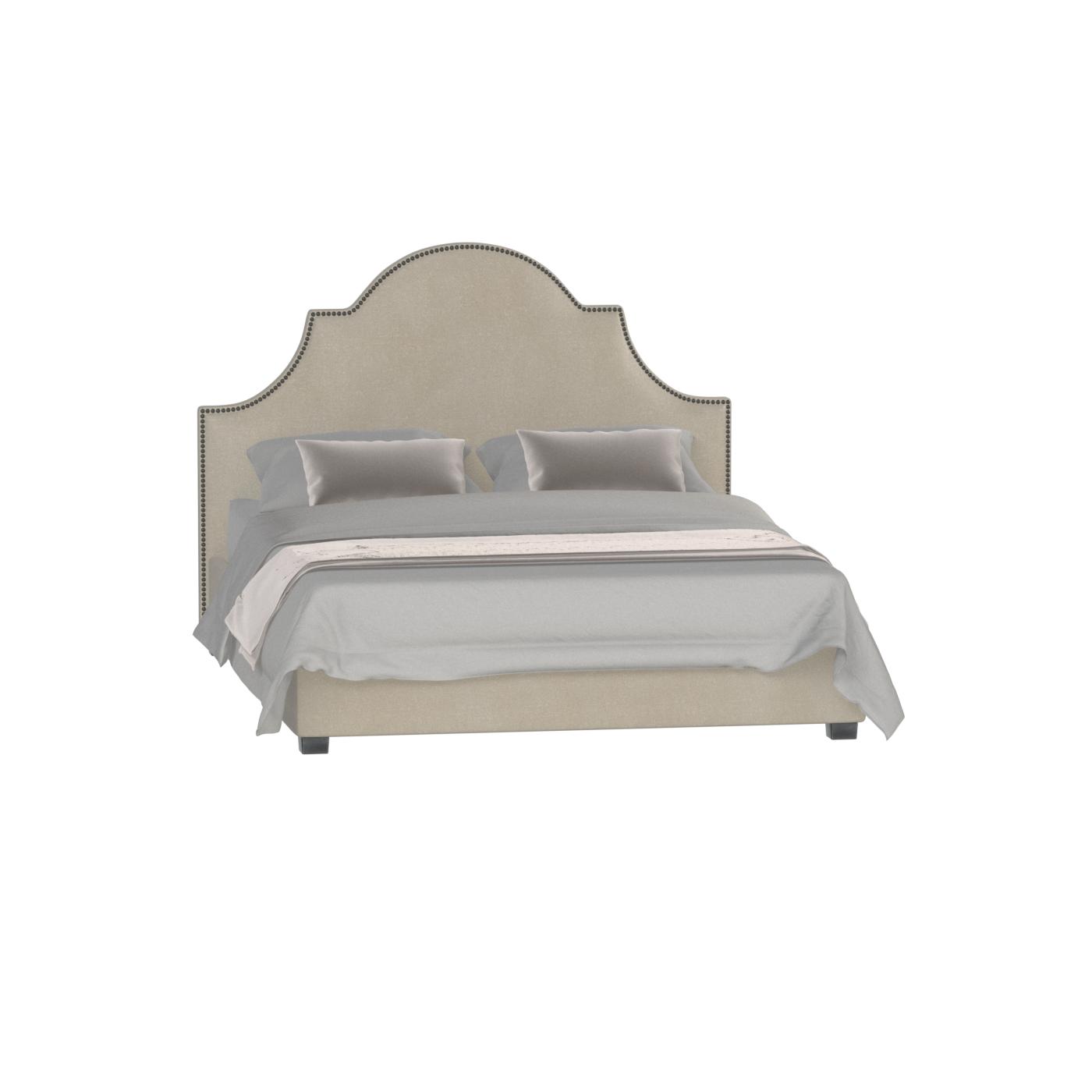 Ariana Double Bed with Elegant Headboard