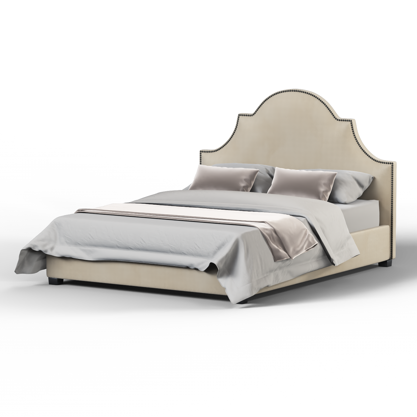 Ariana Double Bed with Elegant Headboard