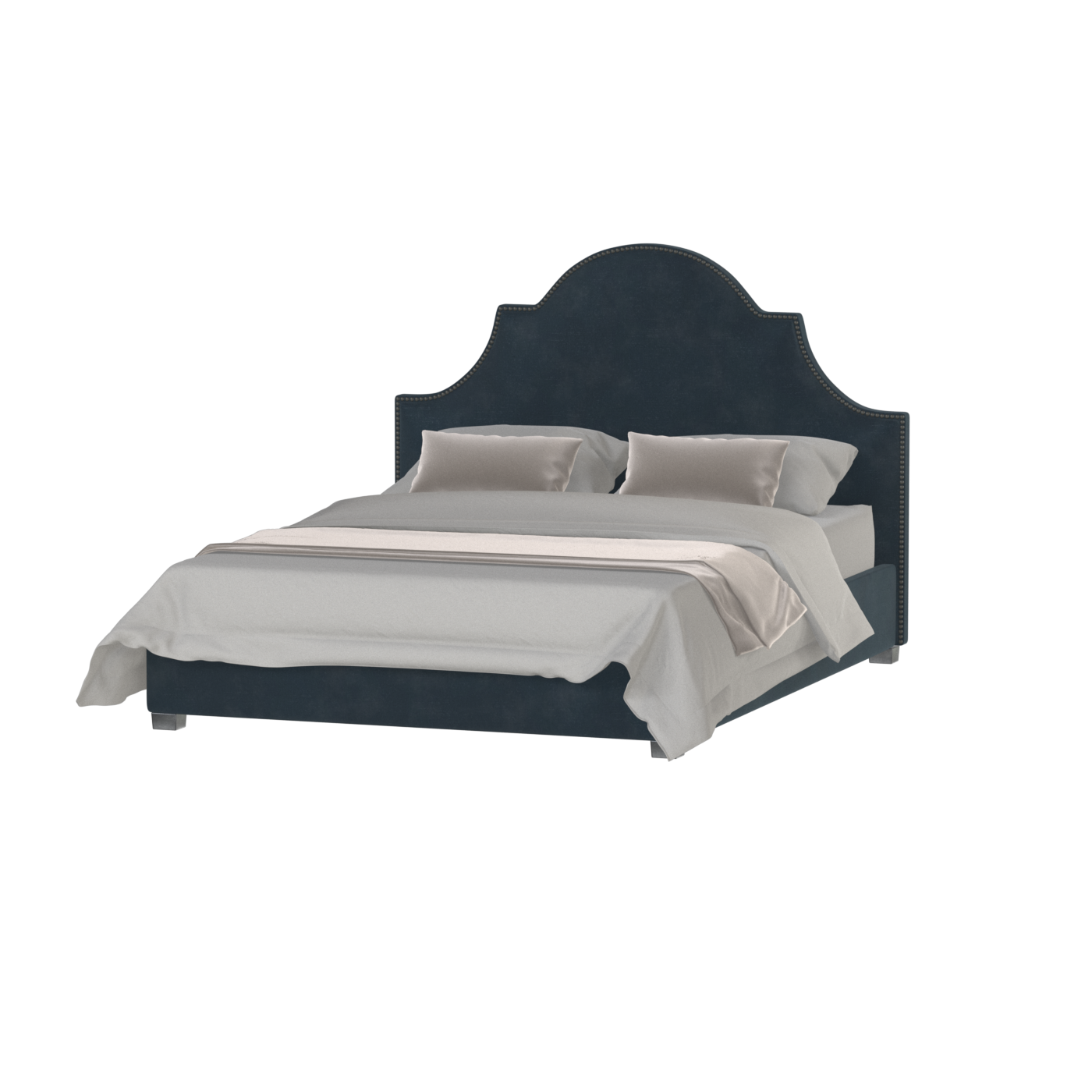 Ariana Double Bed with Elegant Headboard