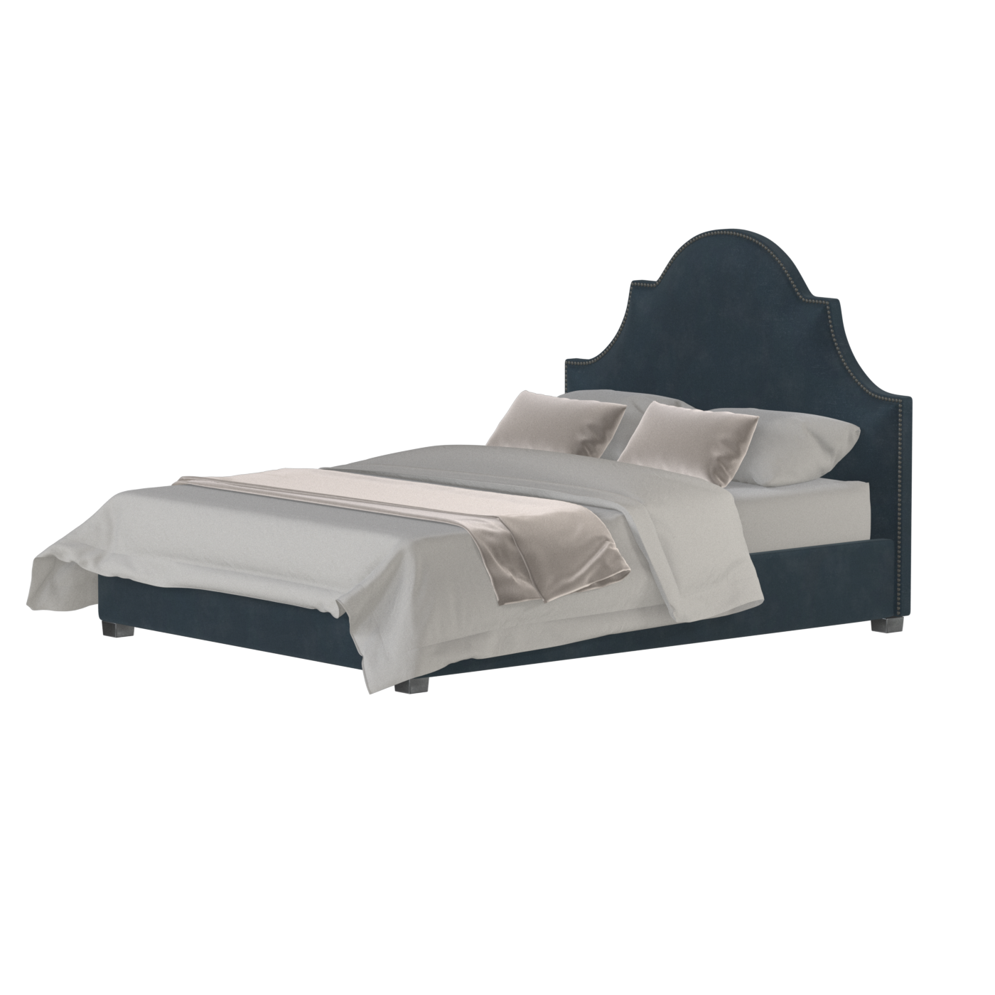 Ariana Double Bed with Elegant Headboard