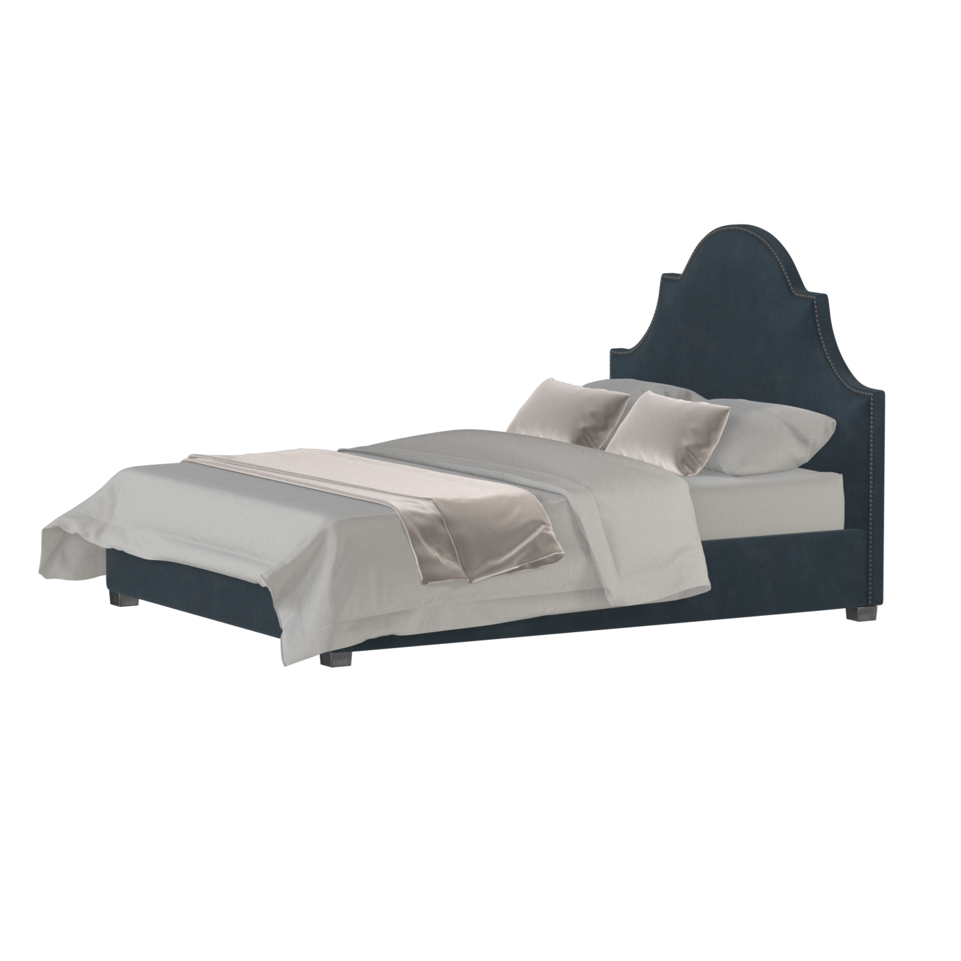 Ariana Double Bed with Elegant Headboard