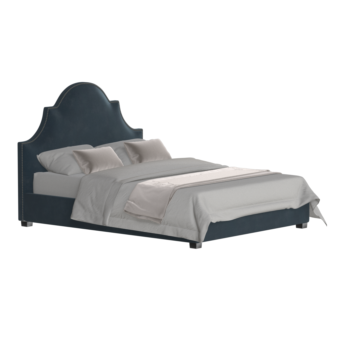 Ariana Double Bed with Elegant Headboard