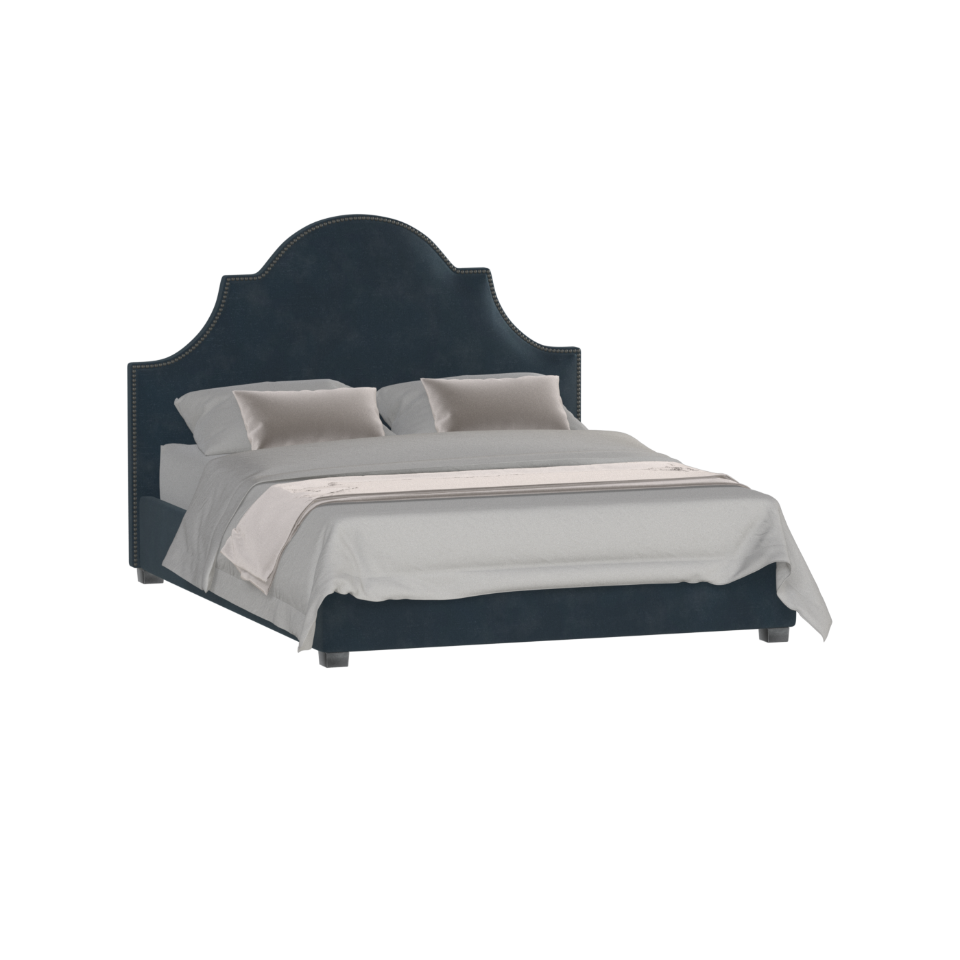 Ariana Double Bed with Elegant Headboard